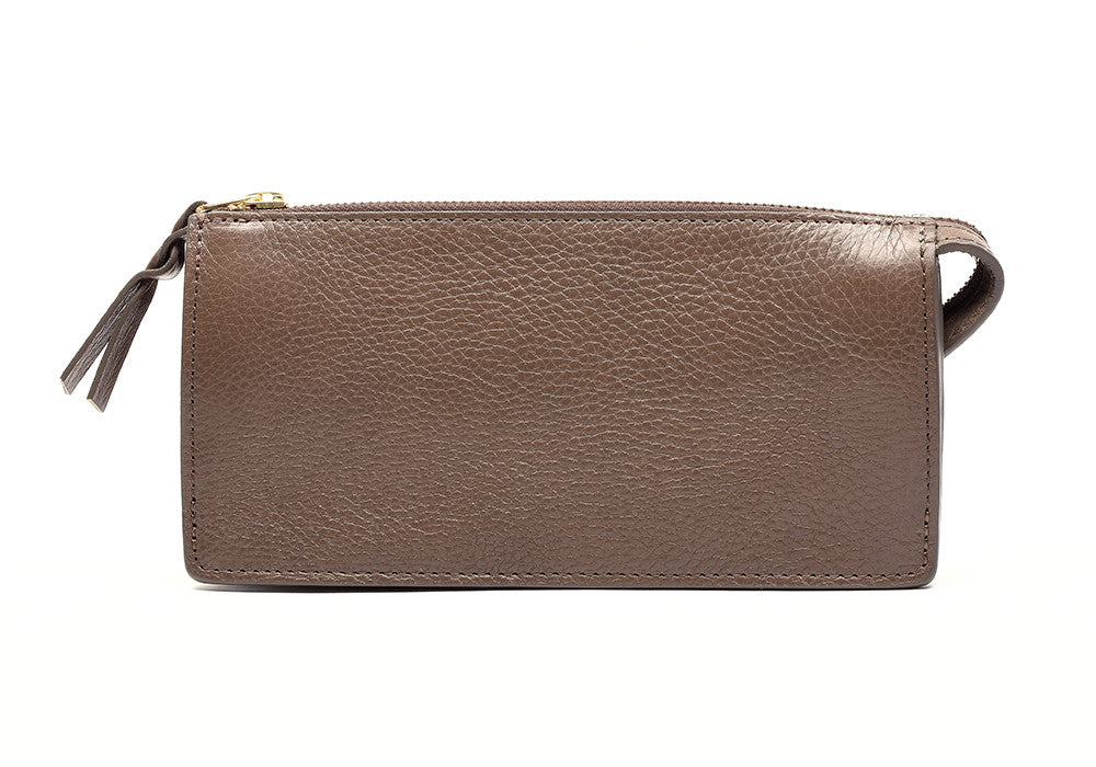 Front Leather View of Tripp Wallet Clay