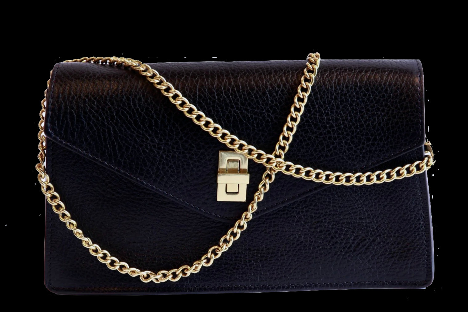 Front View with Chain of The Vincent Clutch Black/Red