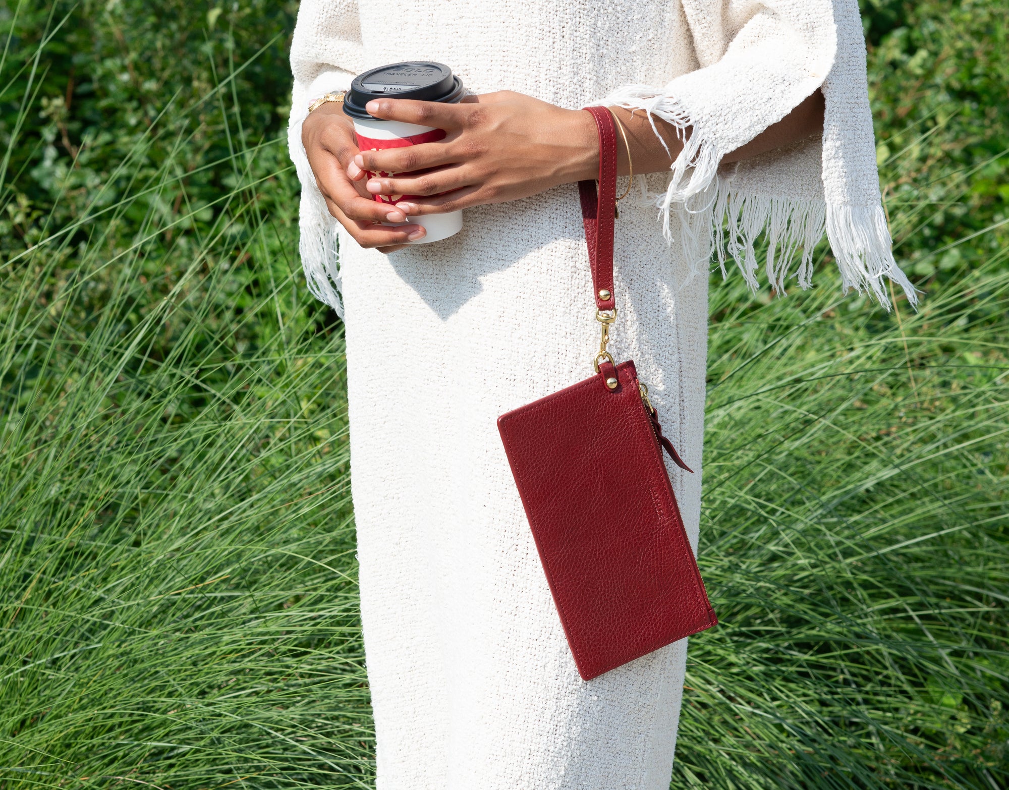 Leather Wristlet Wallet Lifestyle