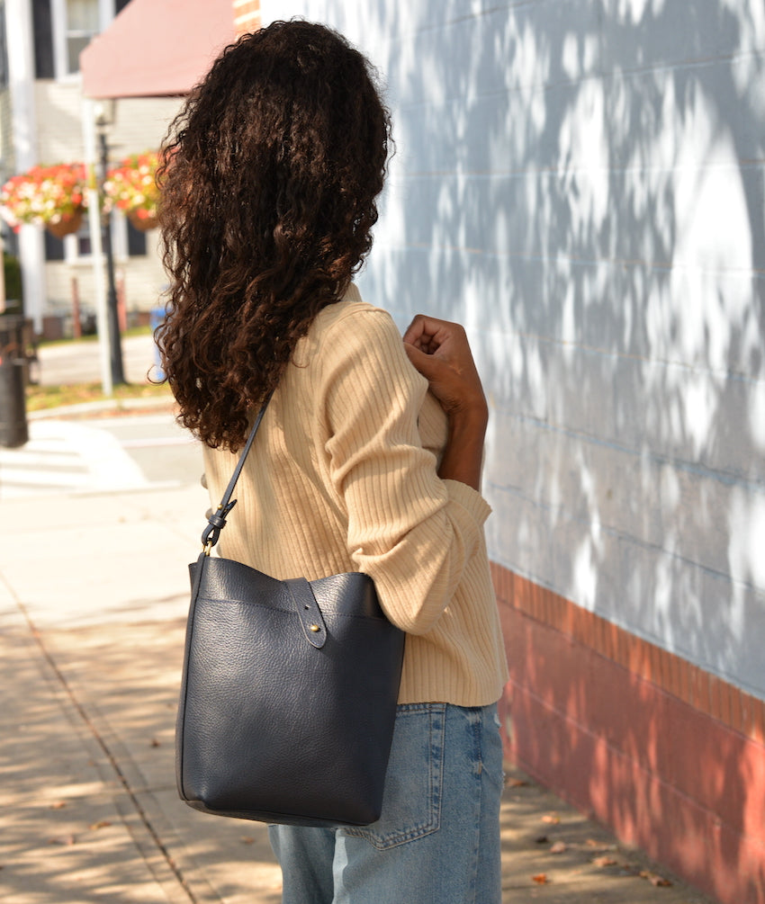 The Maude Bucket Bag Indigo/Clay Lifestyle