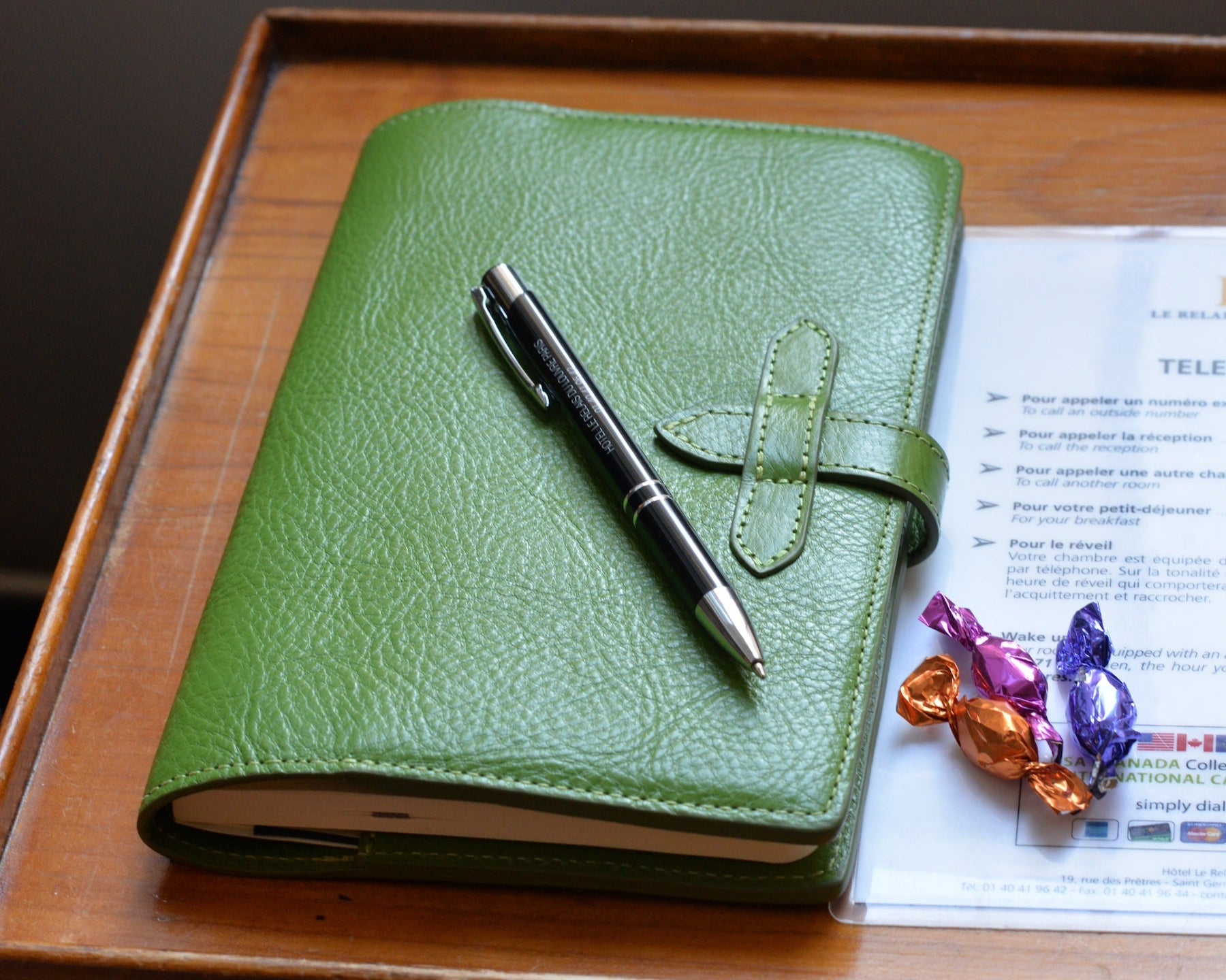 Leather Travel Journal Fern