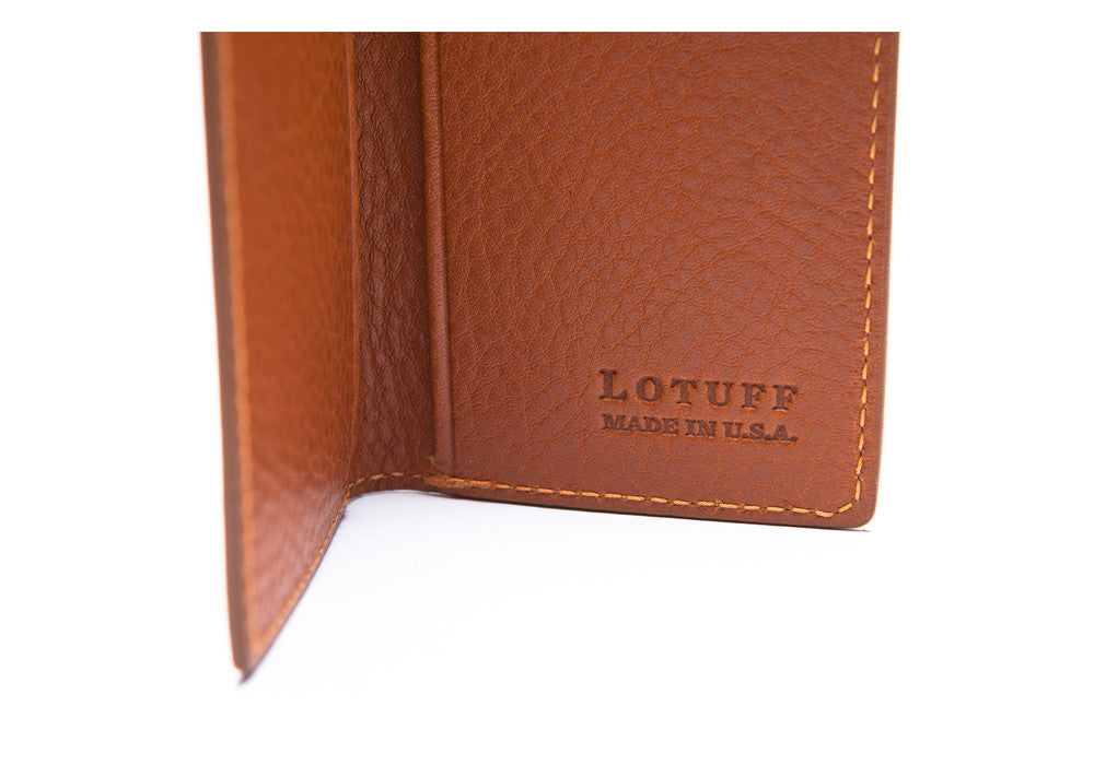 Leather Folding Card Wallet Tan