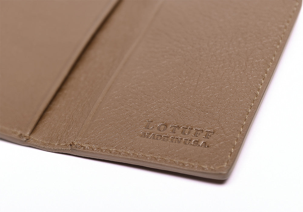 Leather Folding Card Wallet Clay