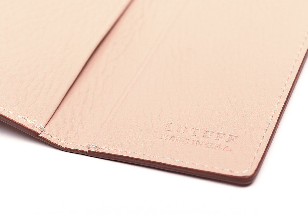 Leather Folding Card Wallet Natural