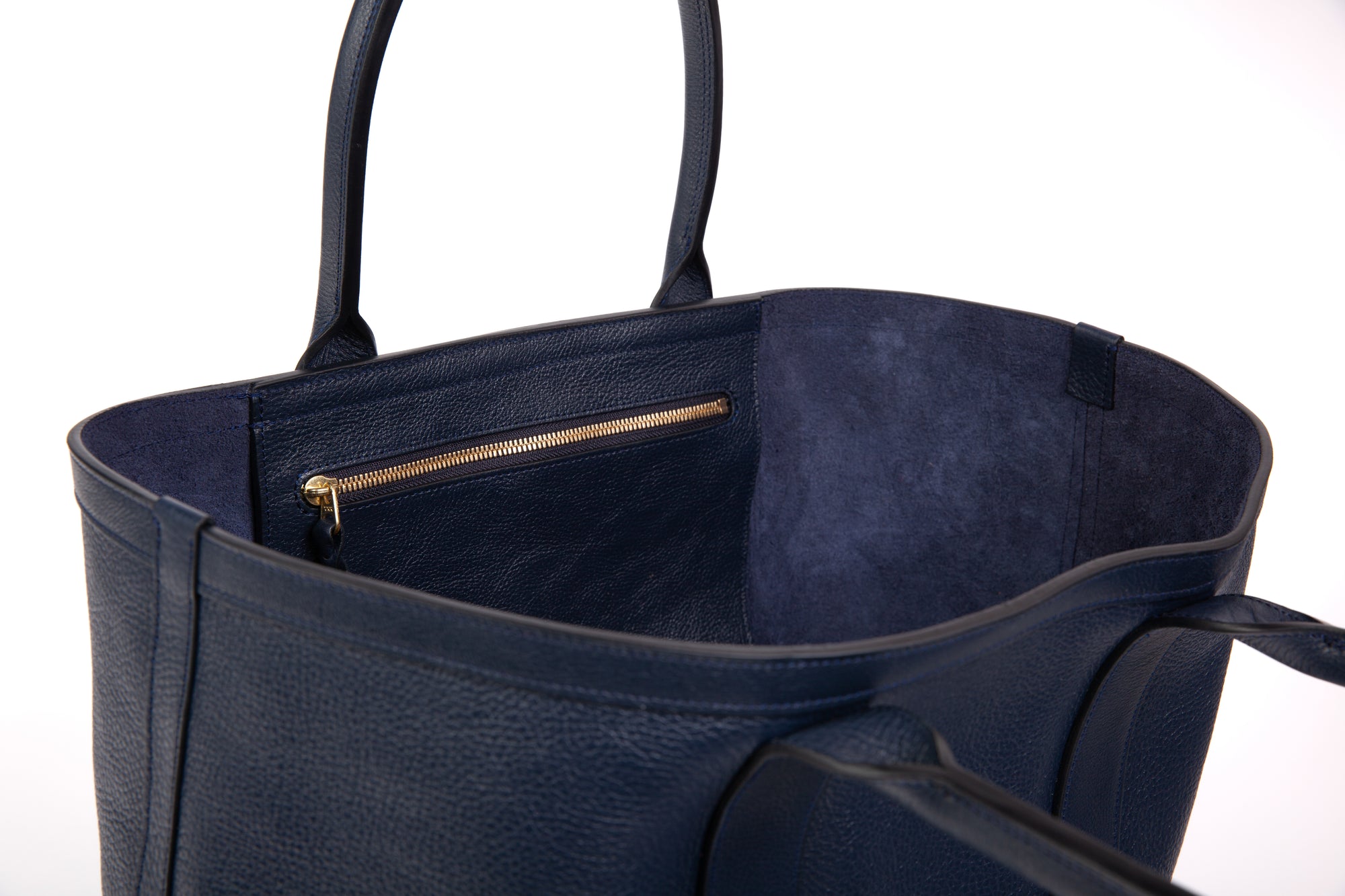 Medium Leather Tote Indigo