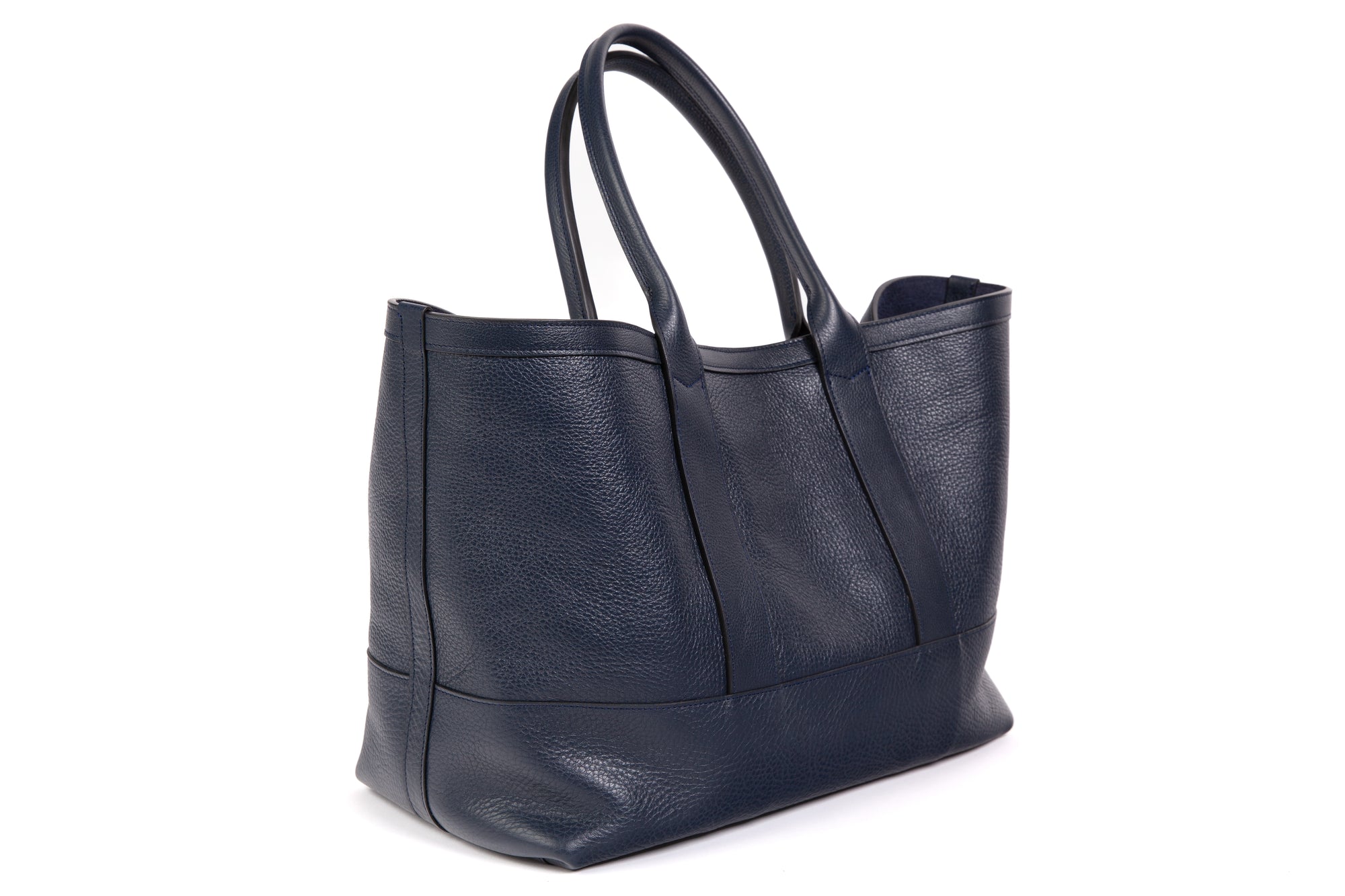Medium Leather Tote Indigo