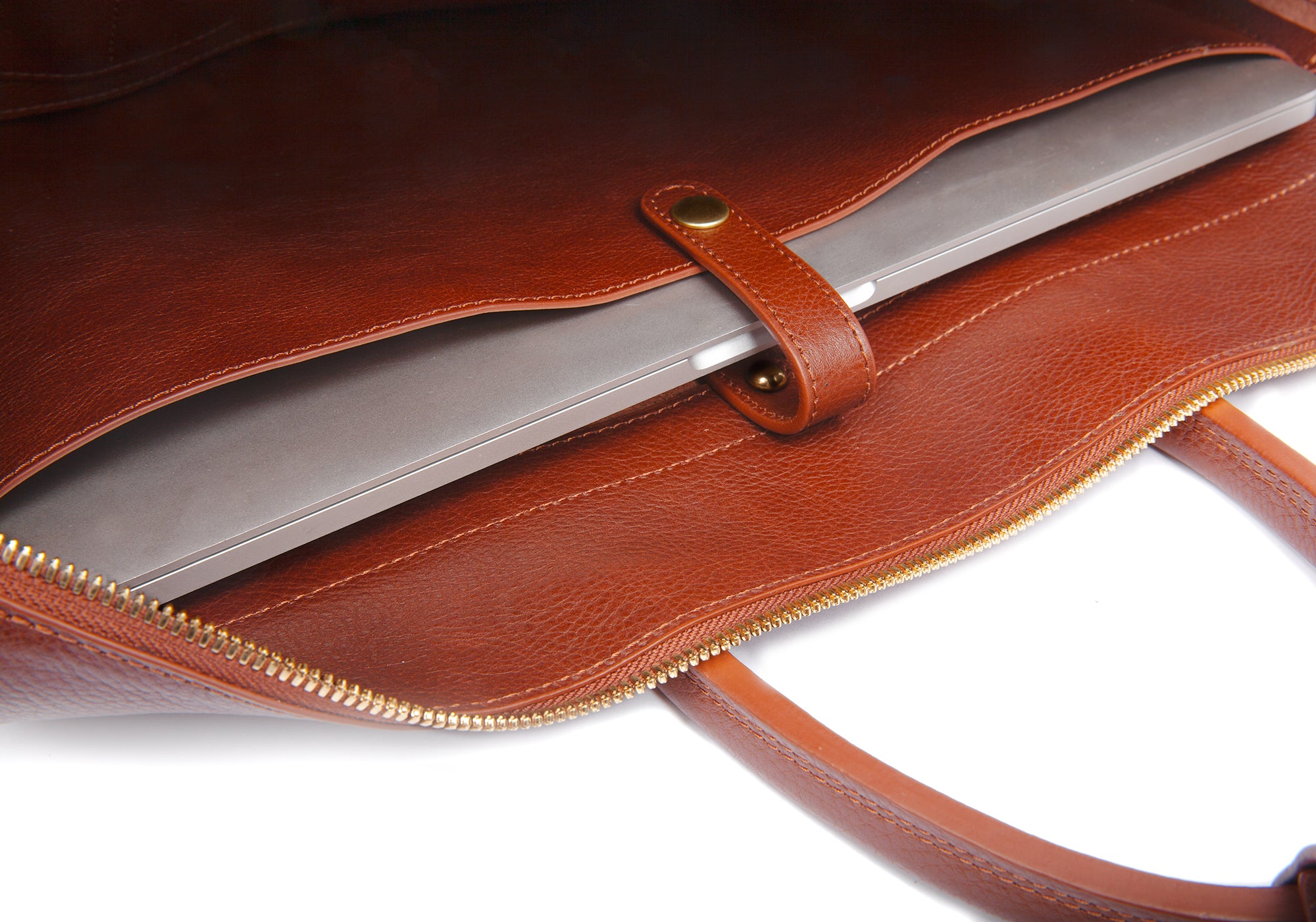 The 929 Briefcase Saddle Tan