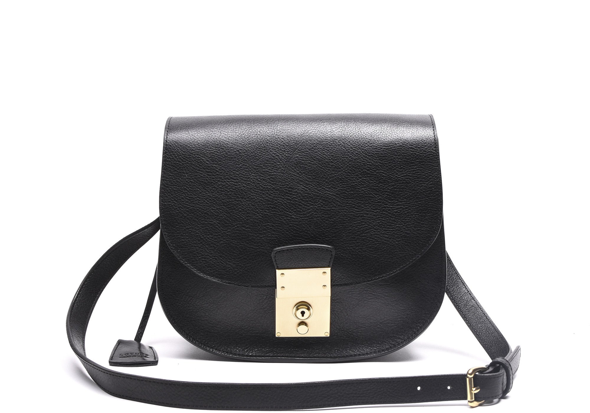 Front View of Arc Shoulder Bag Black-Red