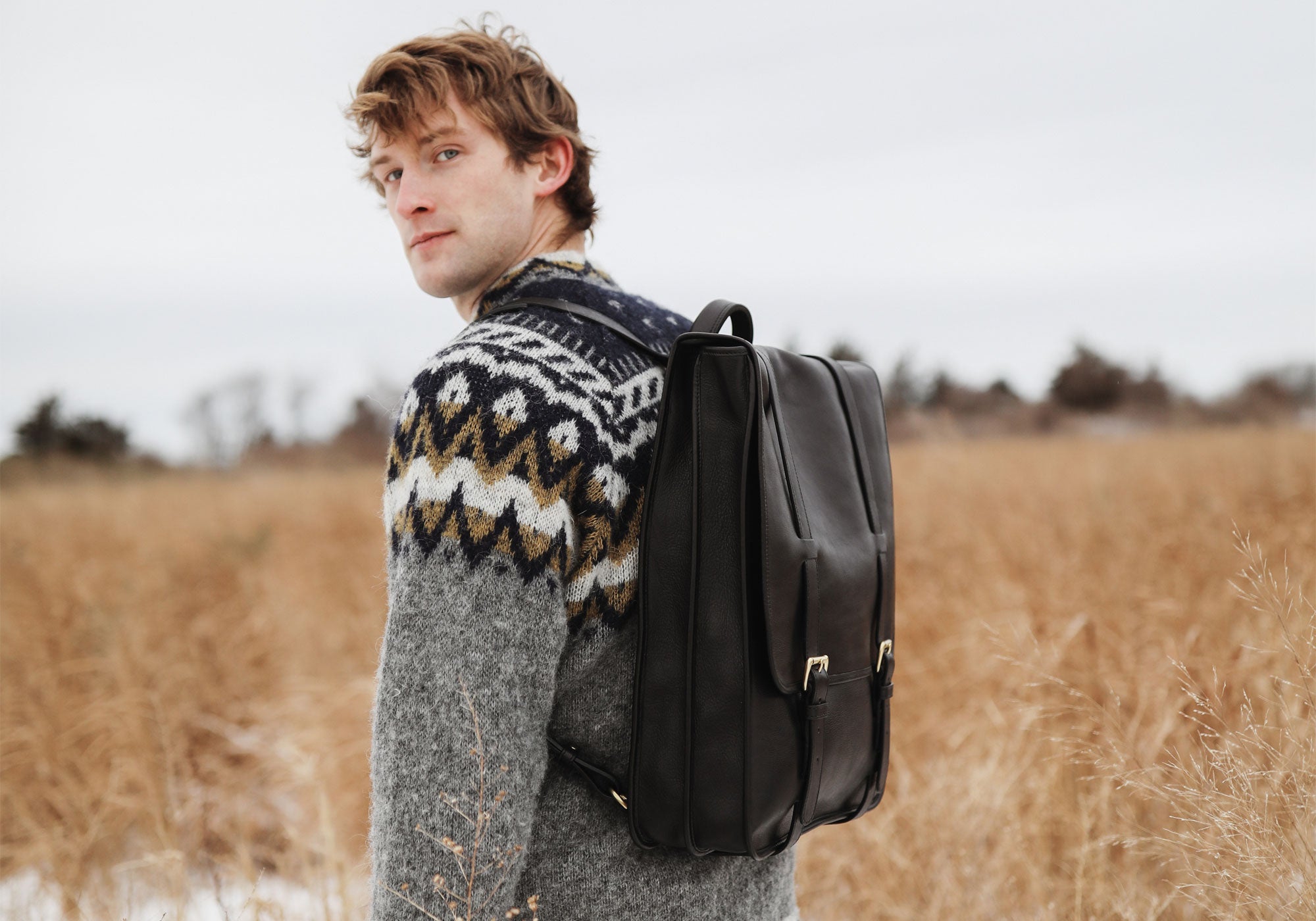 Leather Backpack Lifestyle