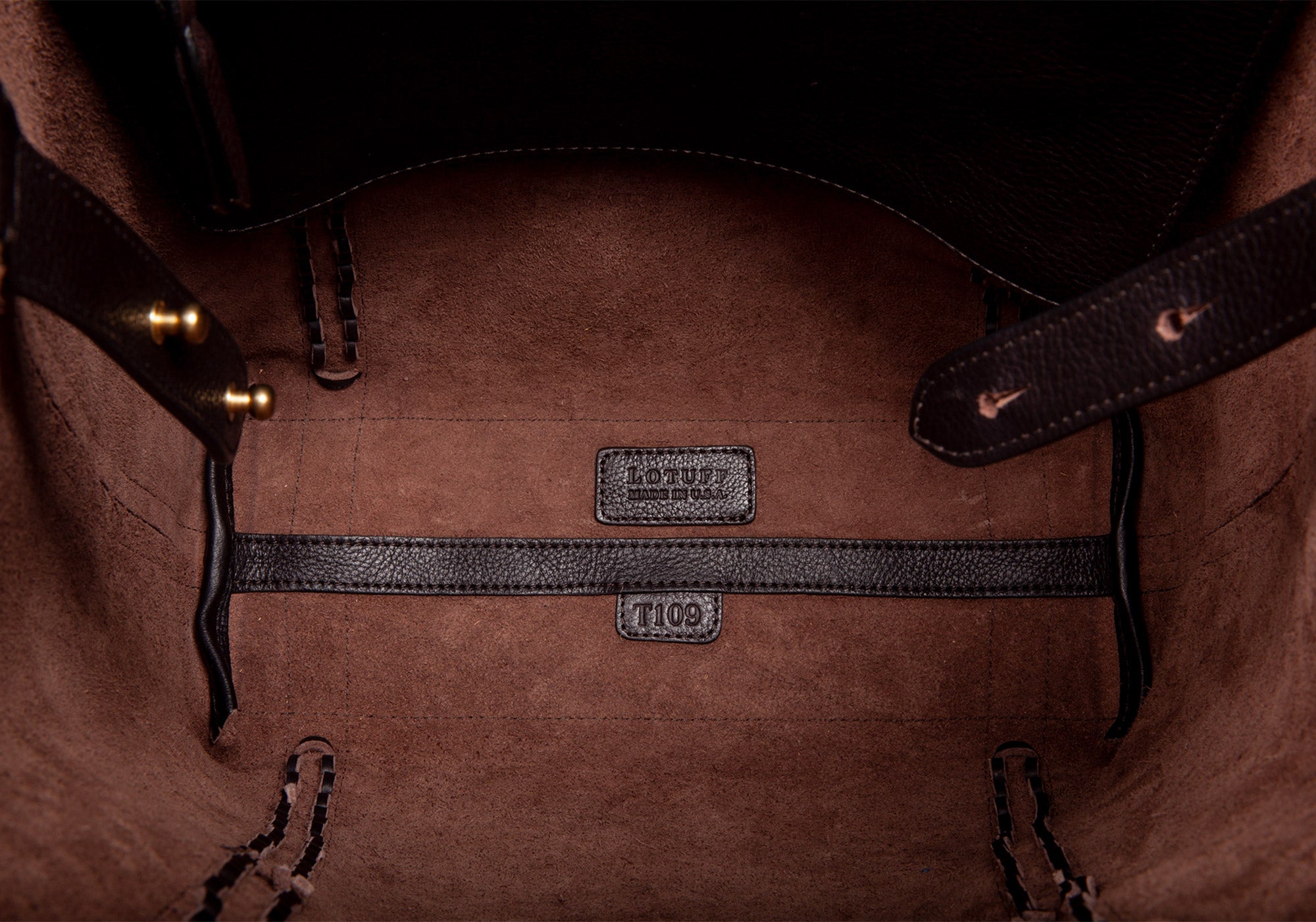 Braided Leather Angle Tote Chocolate