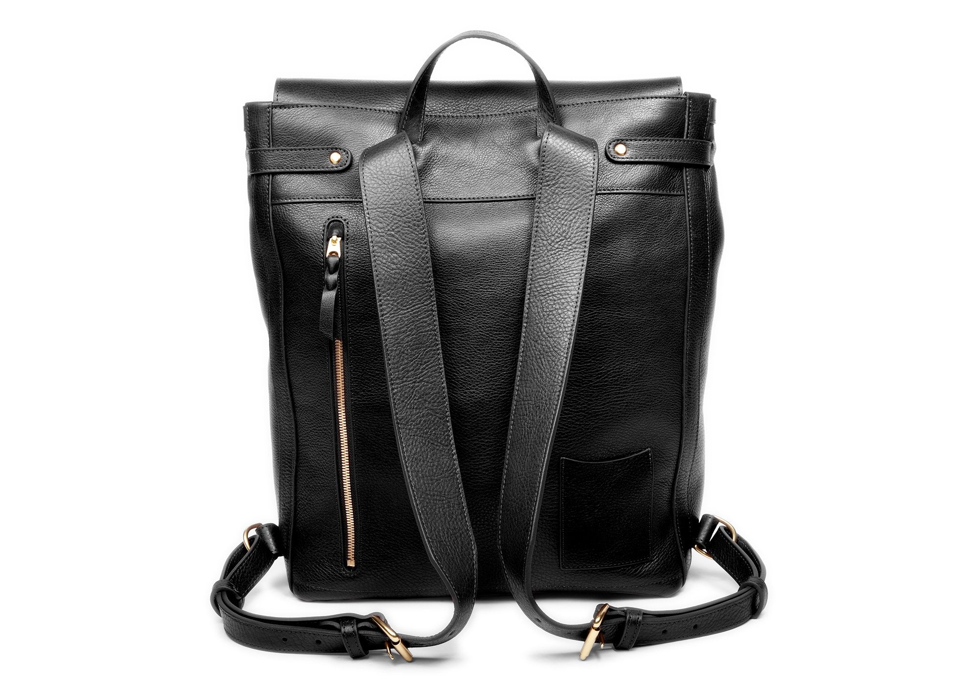 Leather Knapsack Black