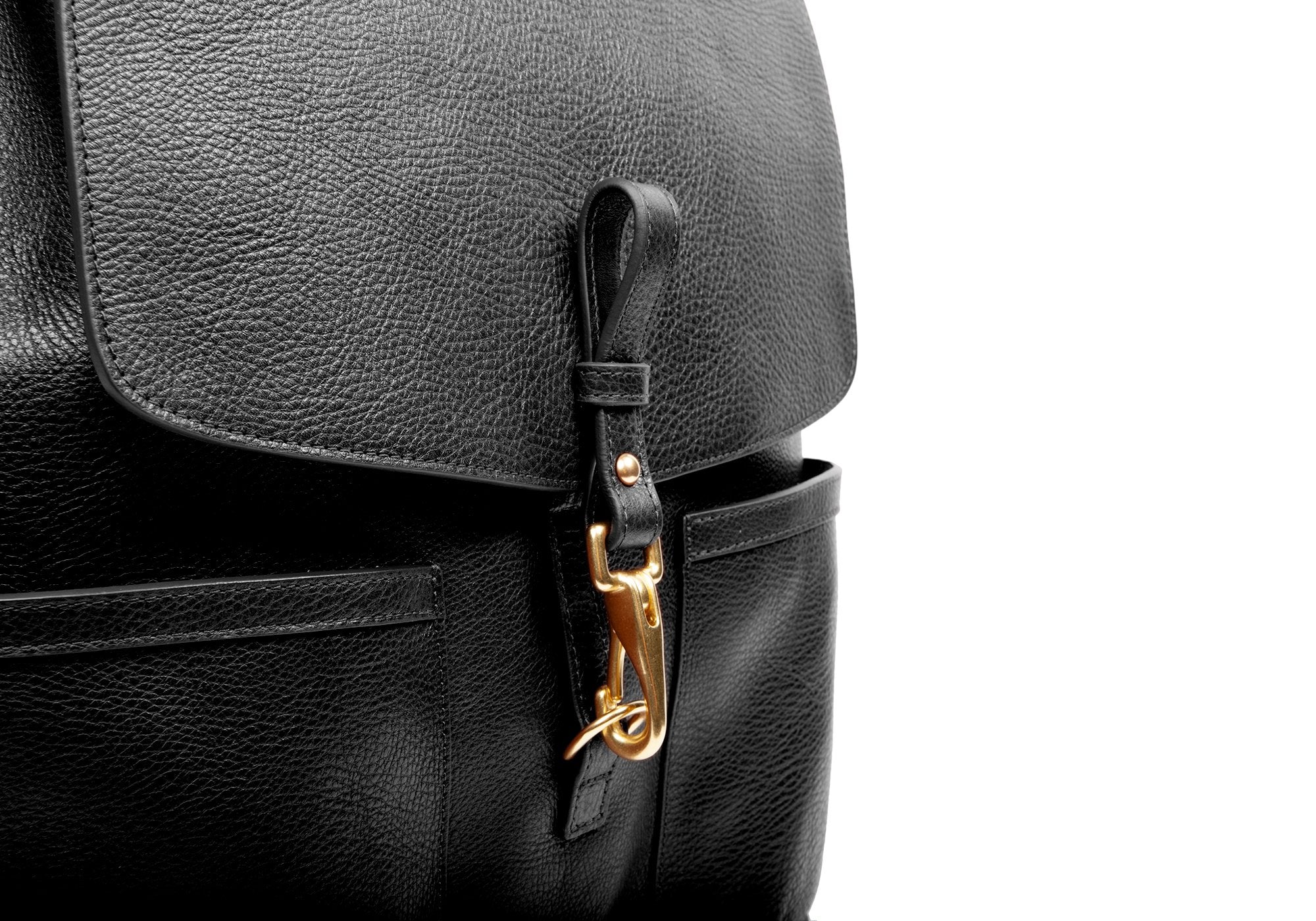 Leather Knapsack Black