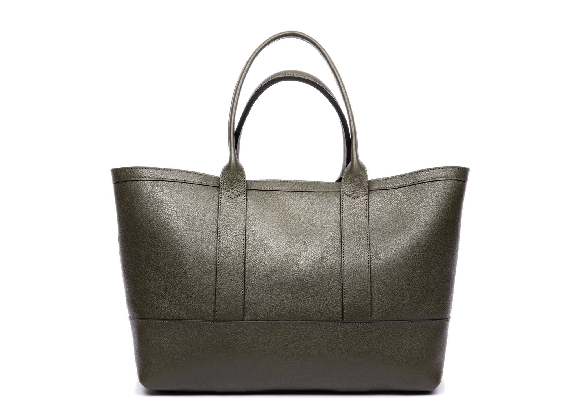 Medium Leather Tote Olive