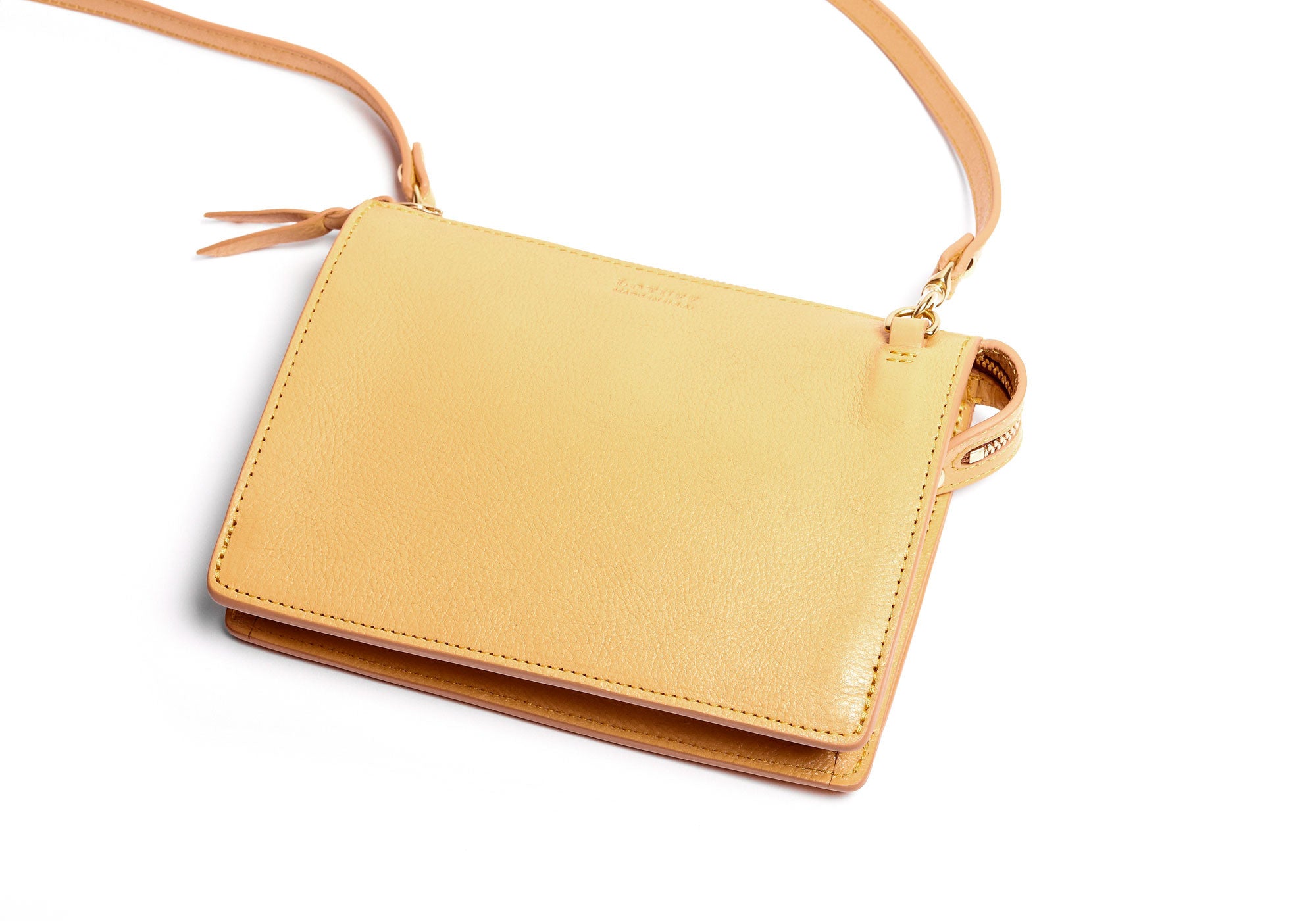 Front Leather View of The Tripp Ochre