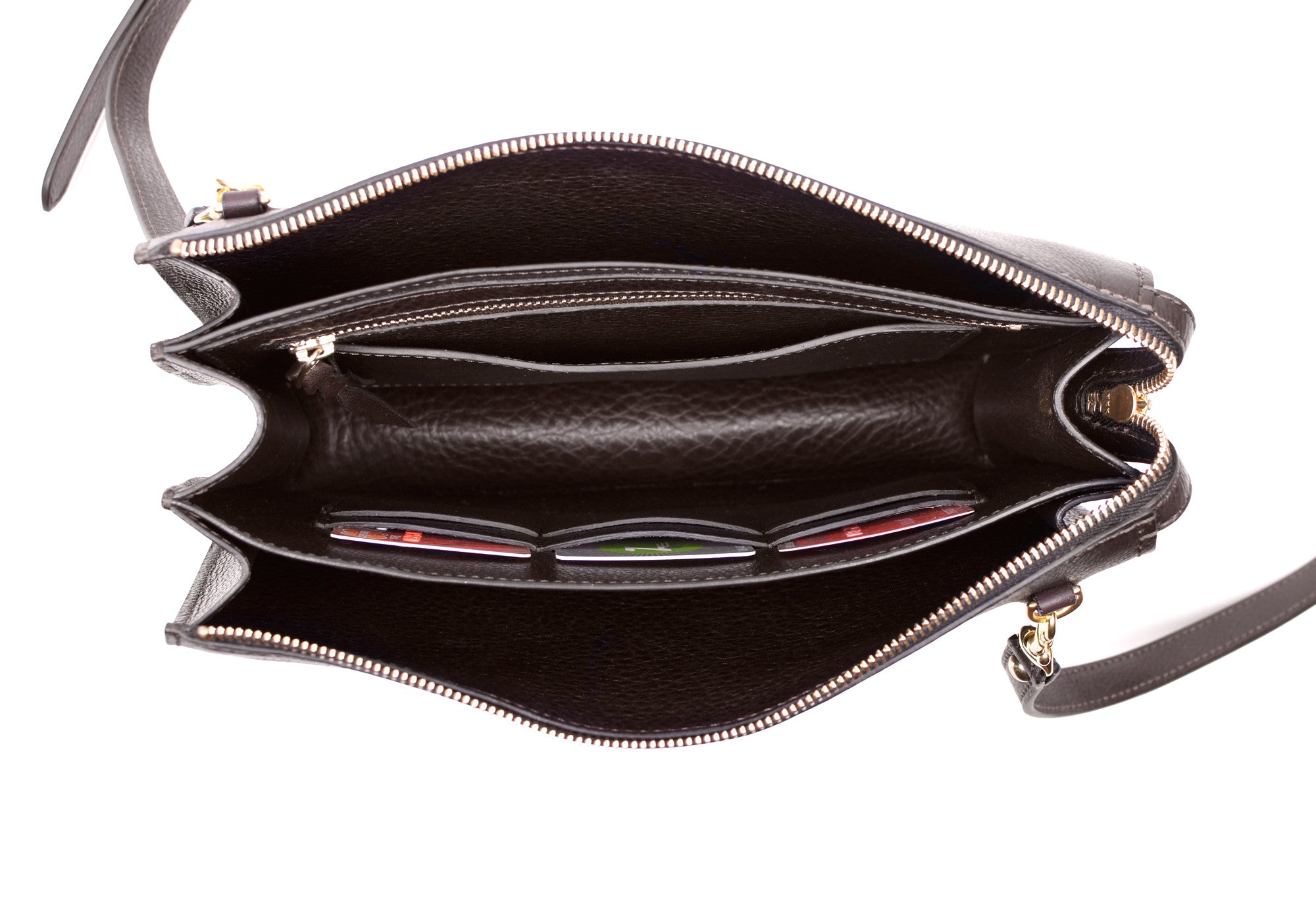 Inner Leather View of The Tripp II Chocolate