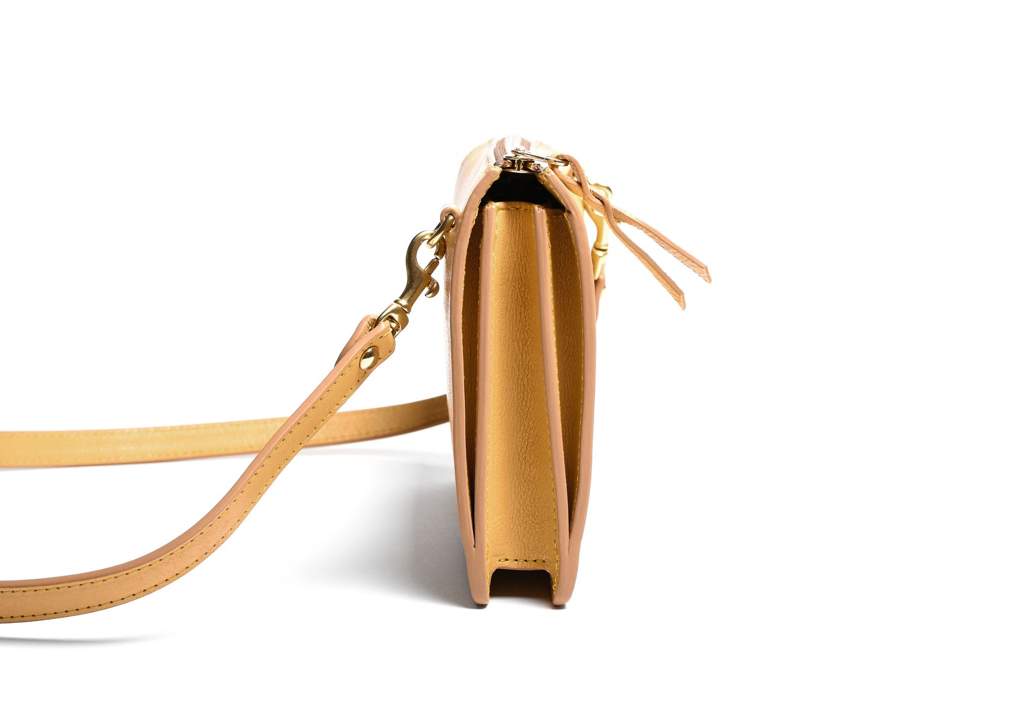 Side Leather View of The Tripp Ochre