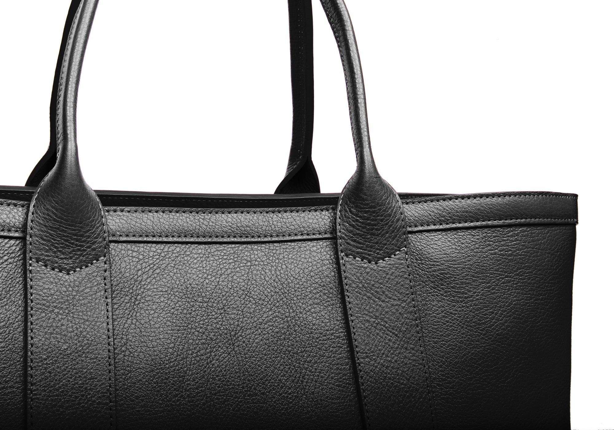 Medium Leather Tote Black