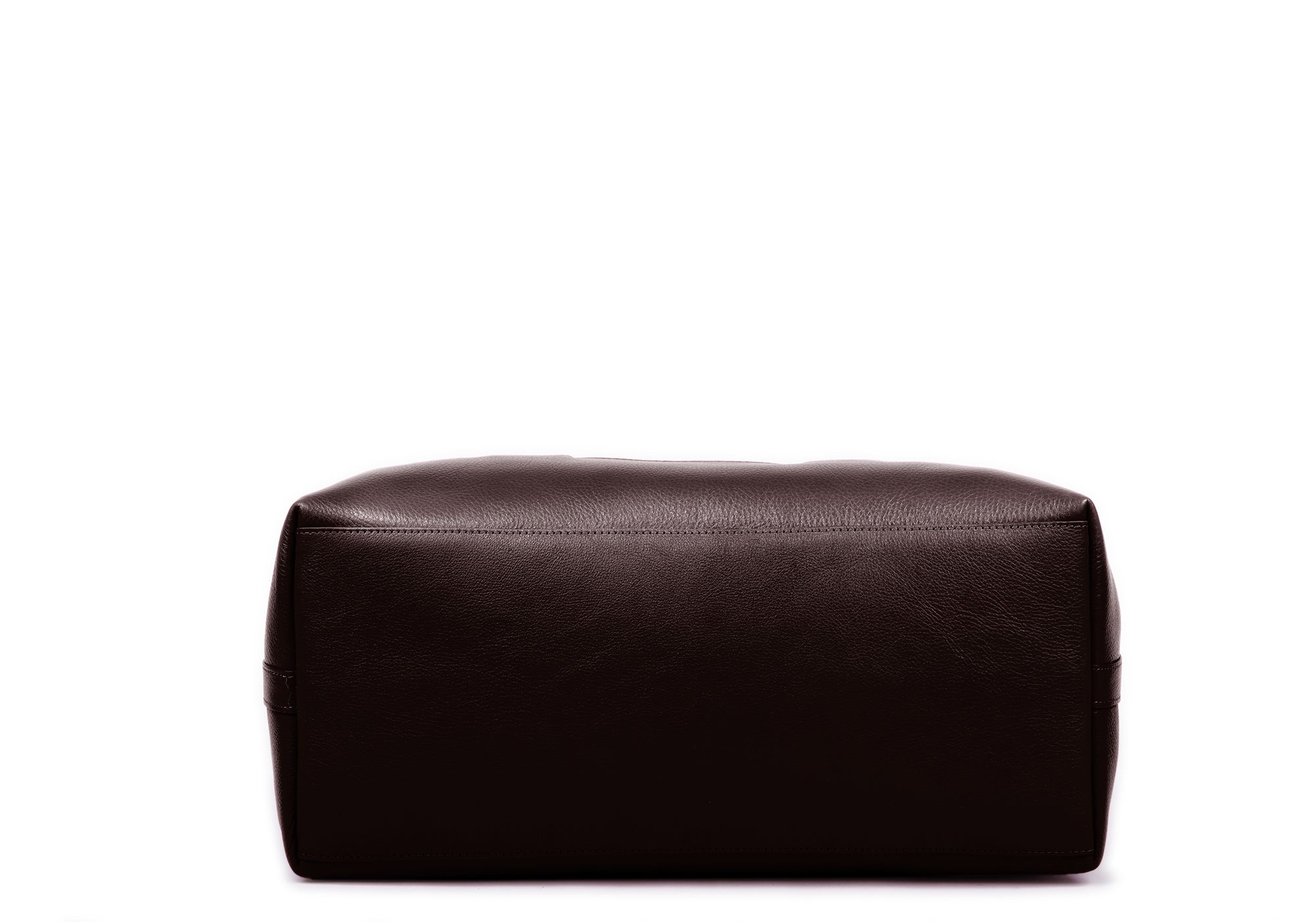 Leather Zip-Top Medium Tote Chocolate