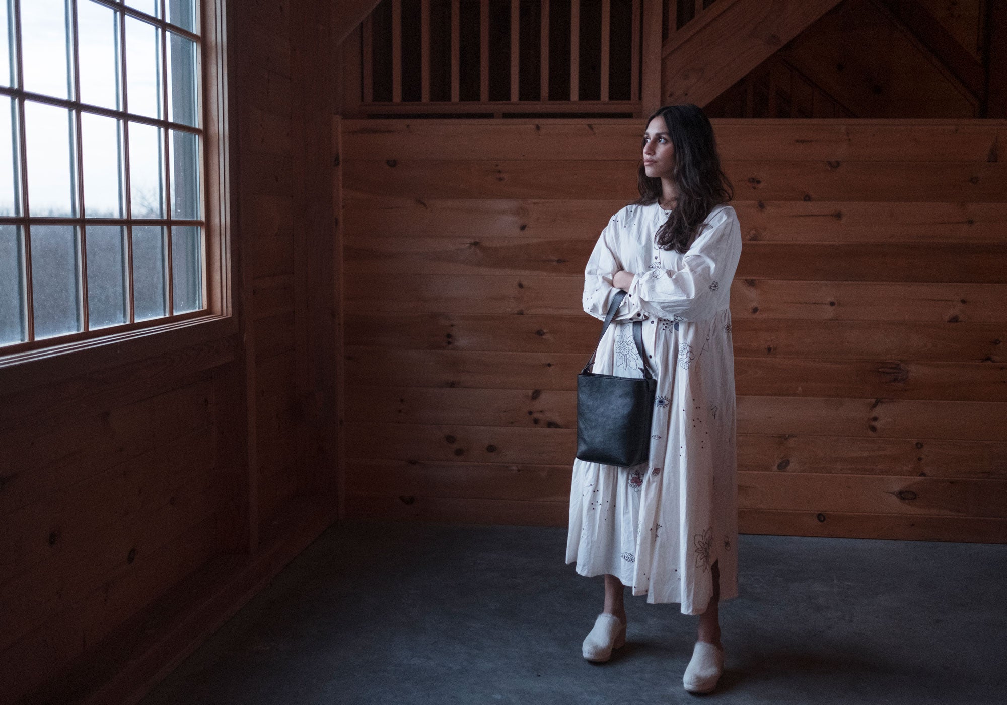 Mini Leather Bucket Shoulder Bag Lifestyle