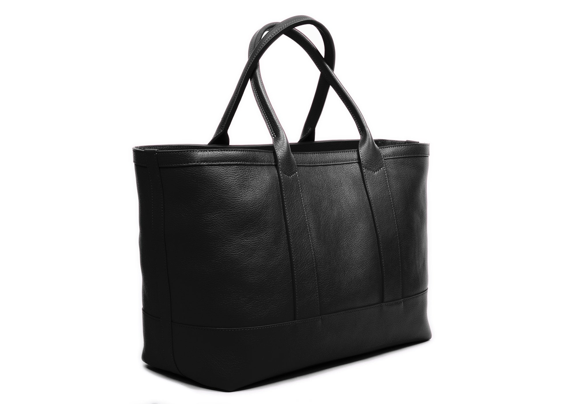 Medium Leather Tote Black