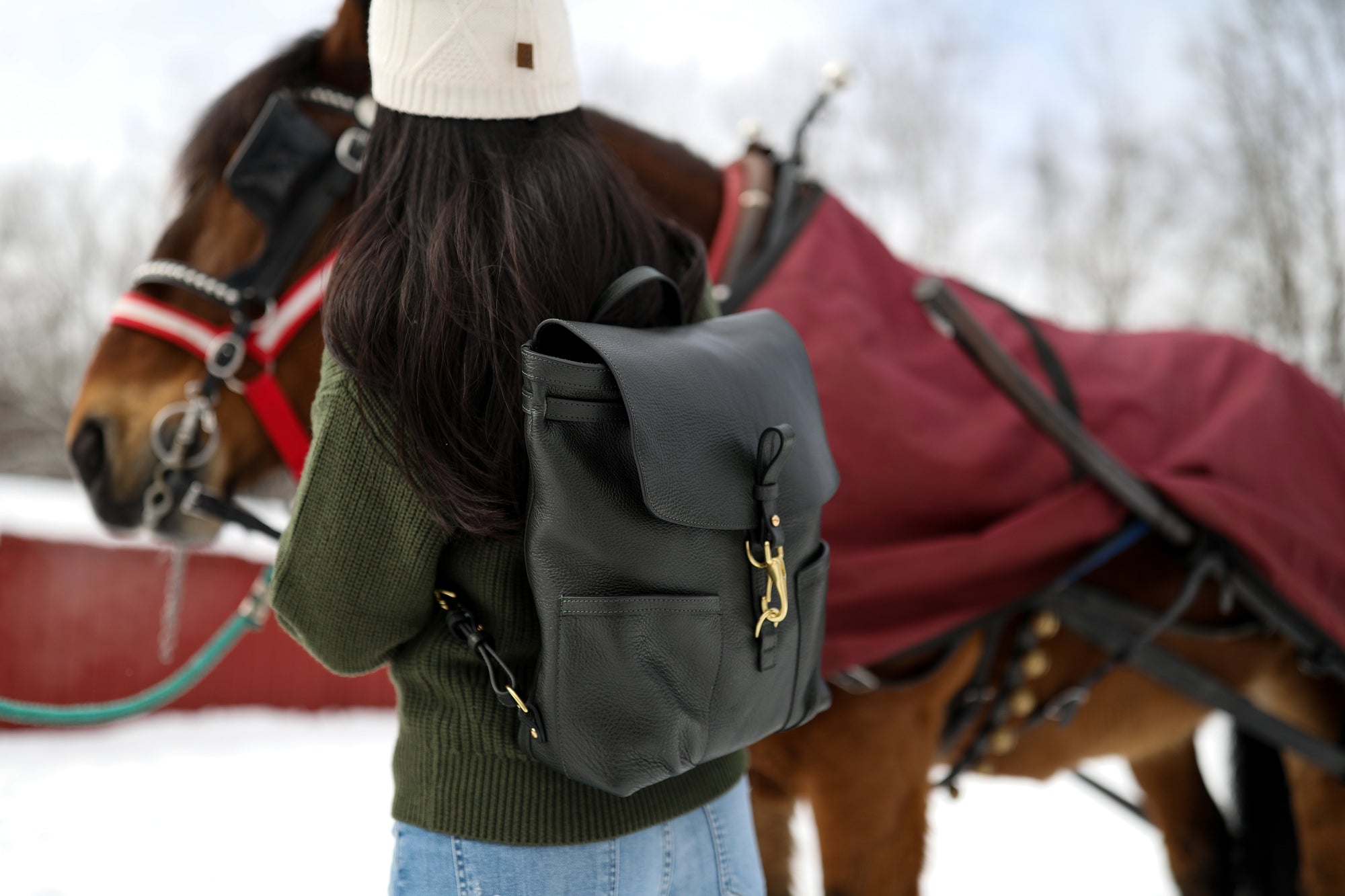 Leather No. 5 Knapsack Lifestyle