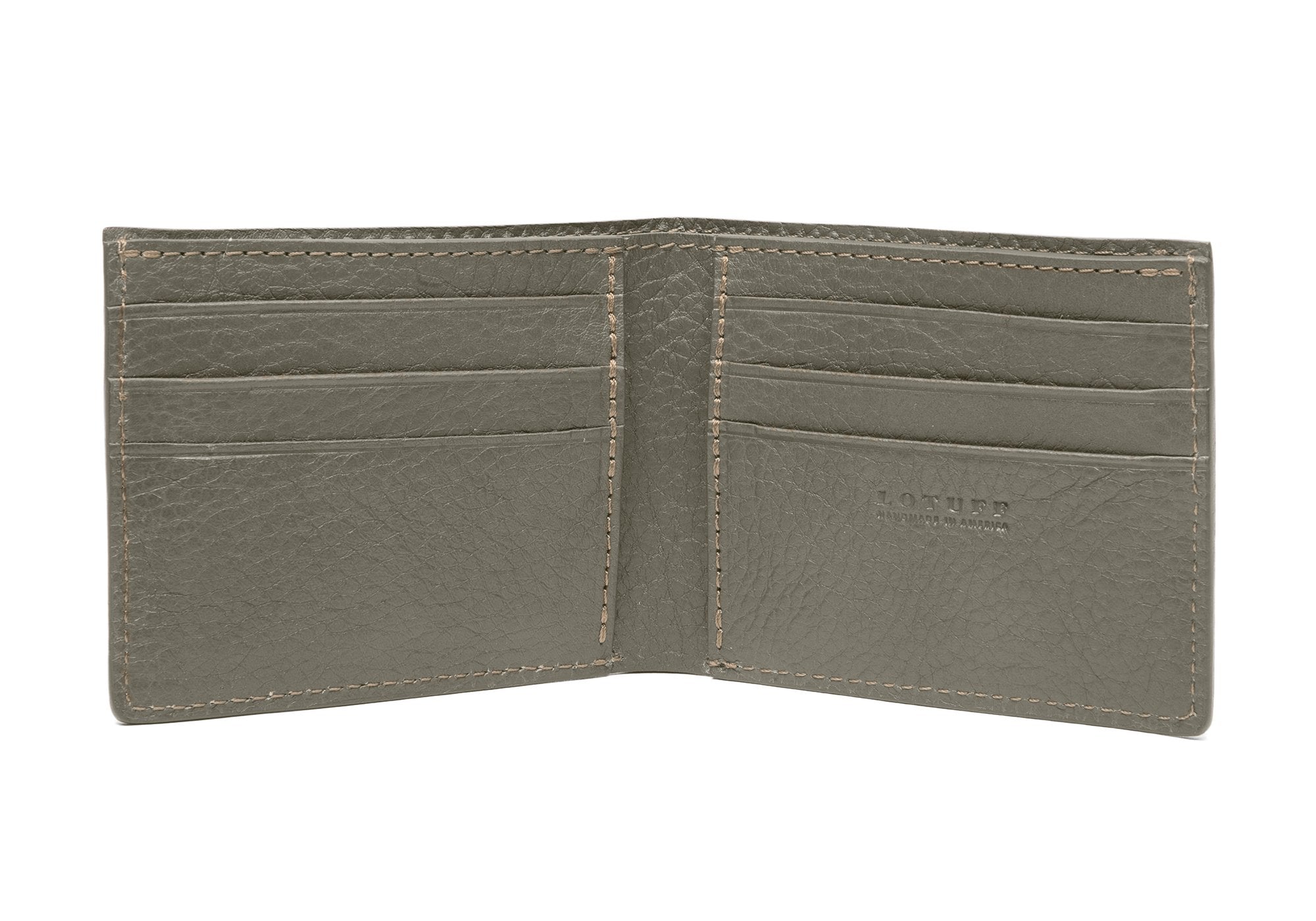 Leather Bifold Wallet Olive