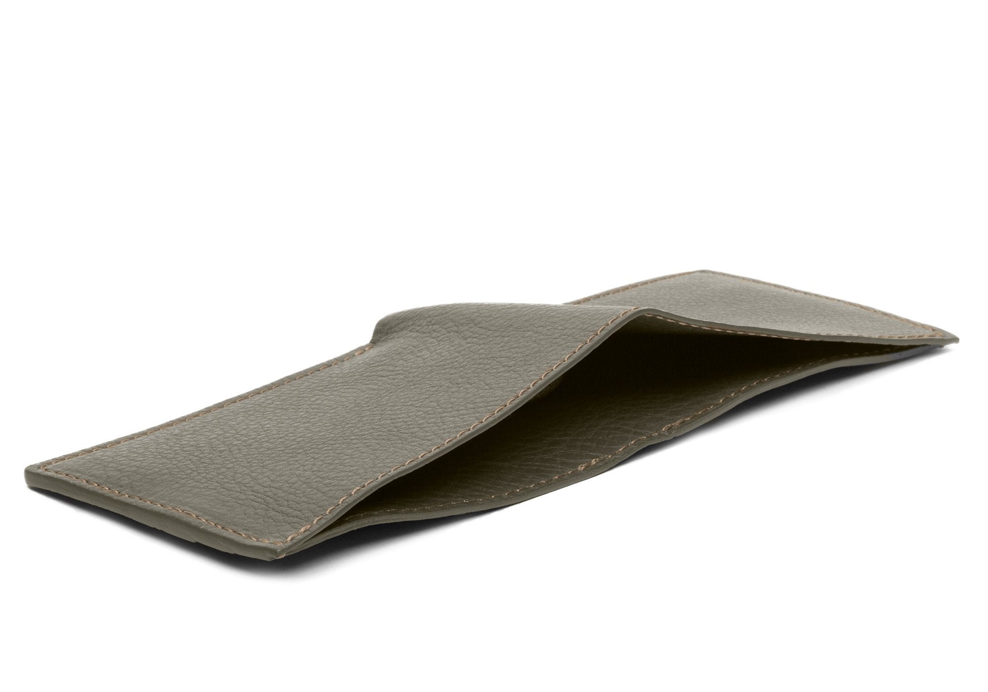 Leather Bifold Wallet Olive