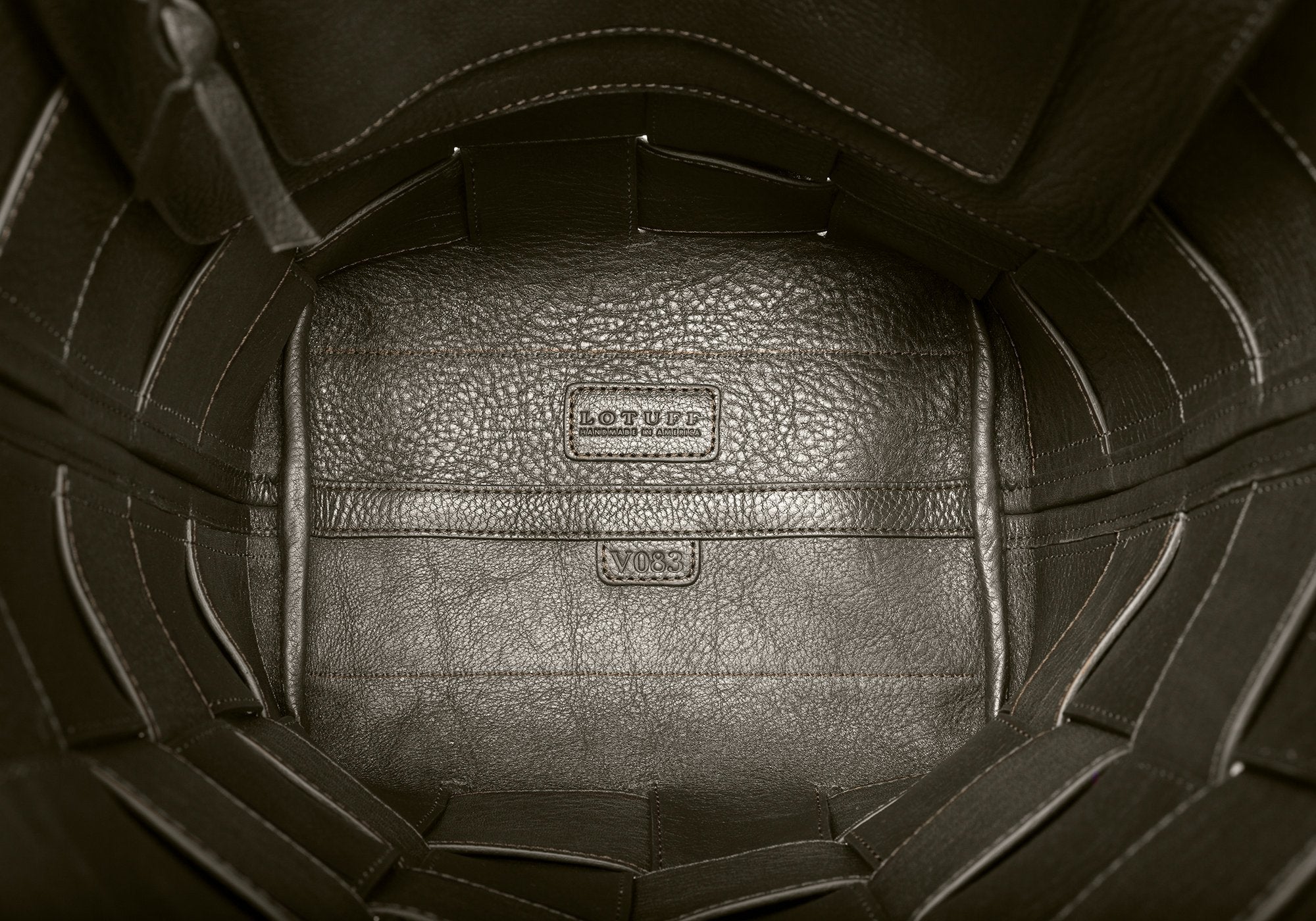 Woven Leather Bucket Shoulder Bag Olive