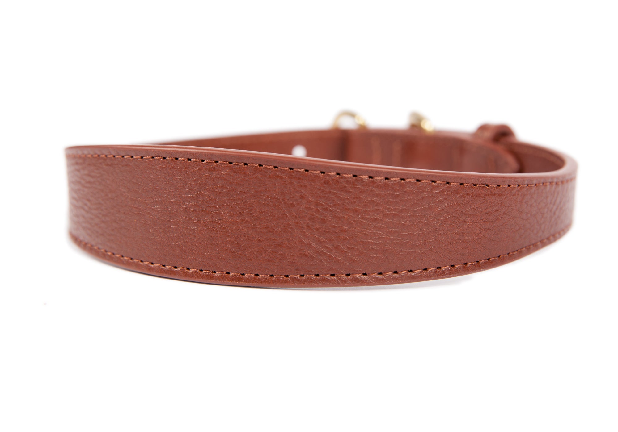 Large Leather Dog Collar Chestnut
