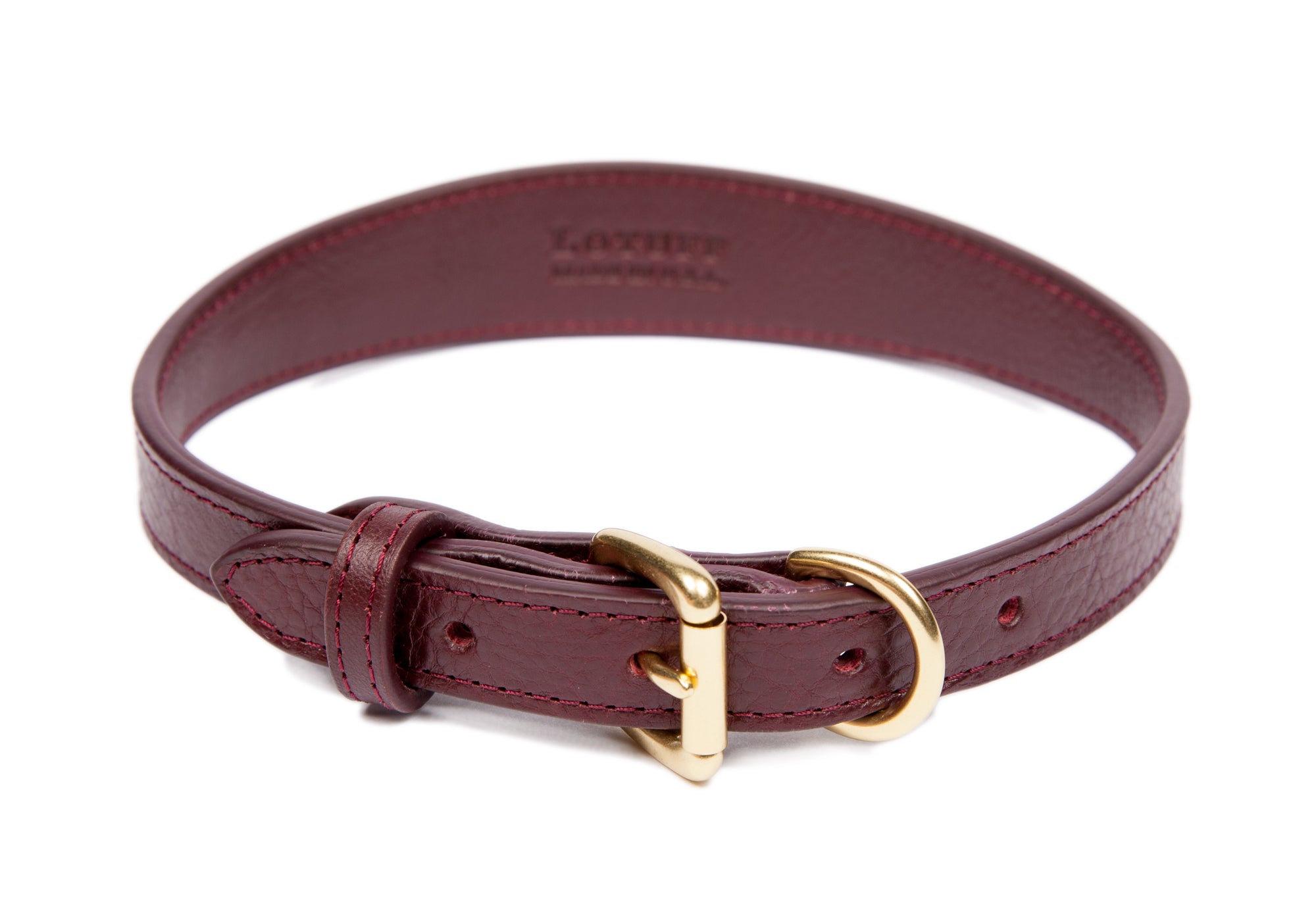 Small Leather Dog Collar Cordovan
