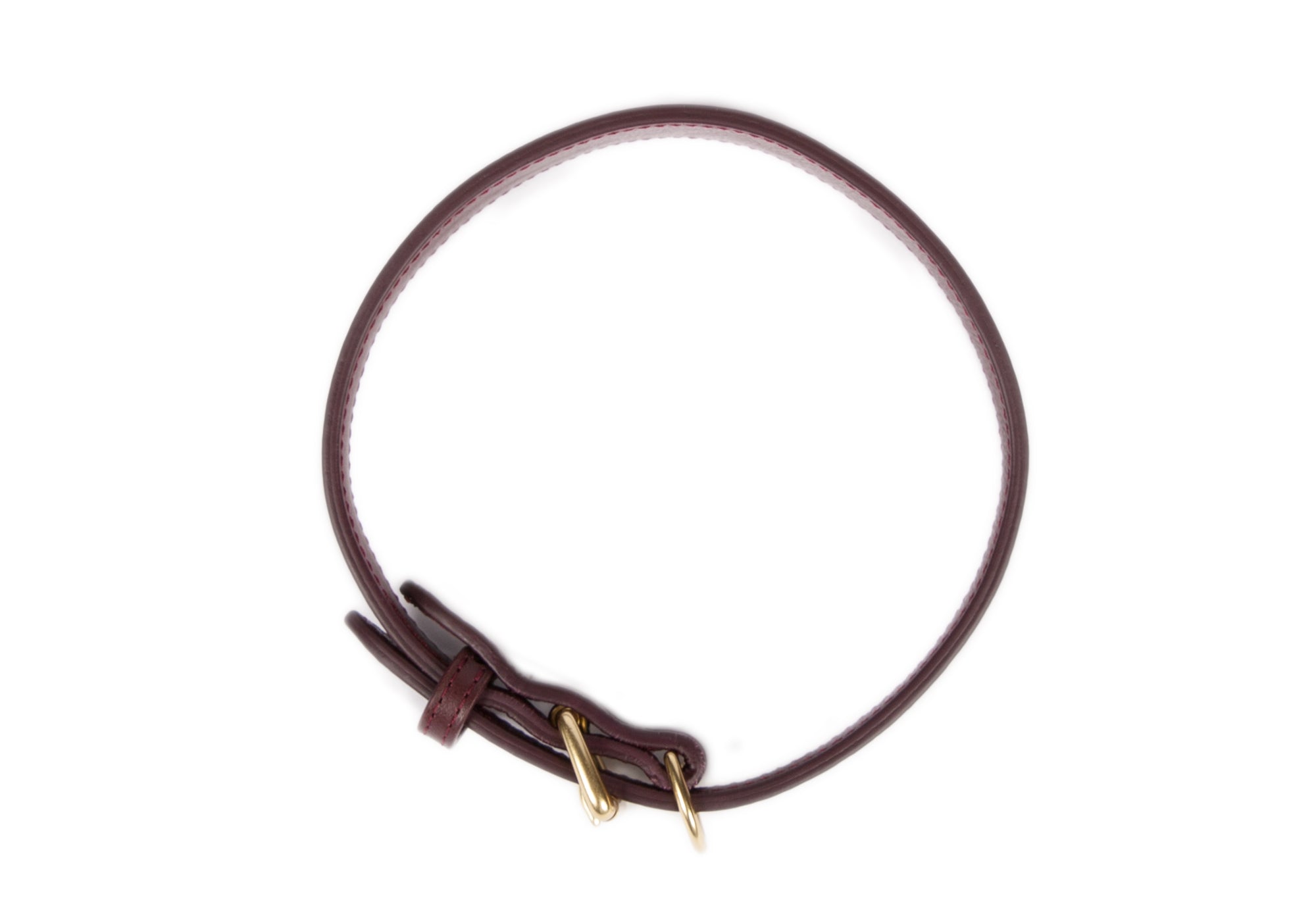 Large Leather Dog Collar Cordovan