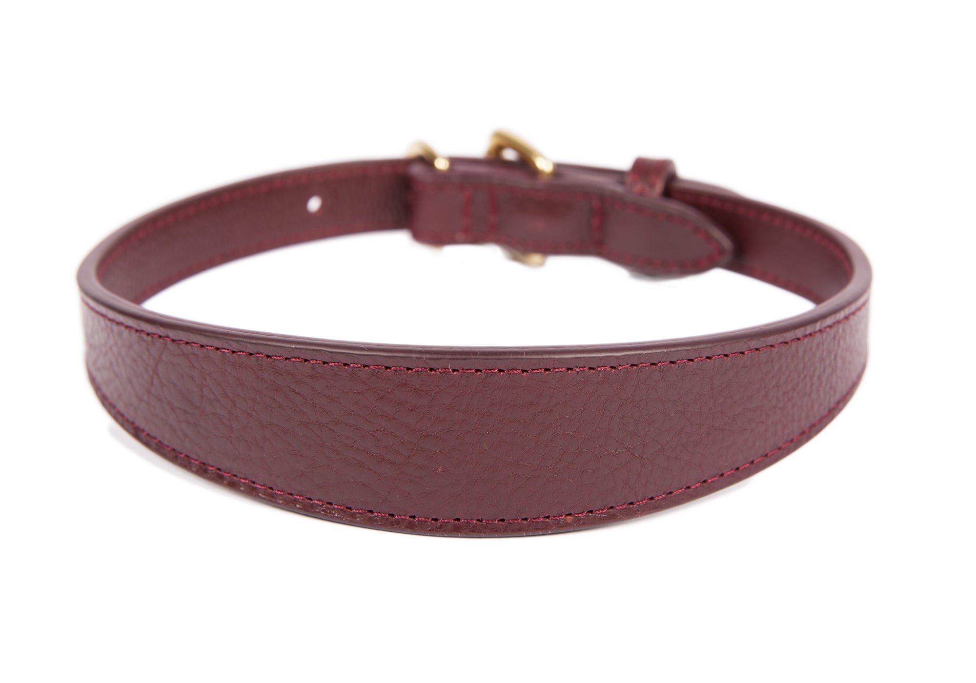 Large Leather Dog Collar Cordovan