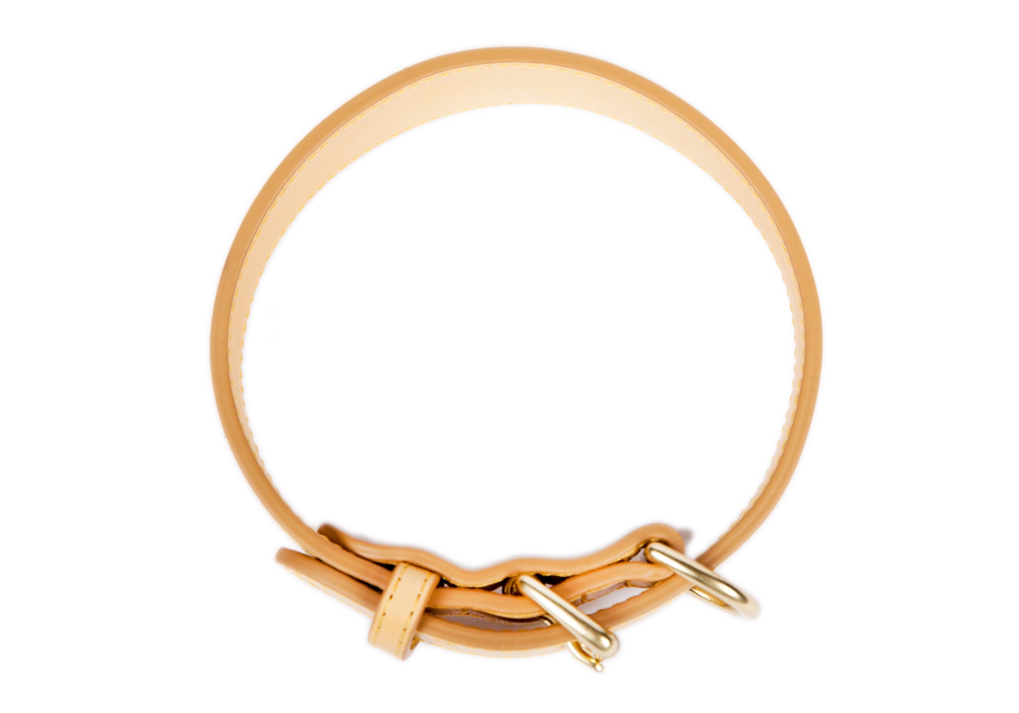 Medium Leather Dog Collar OChre