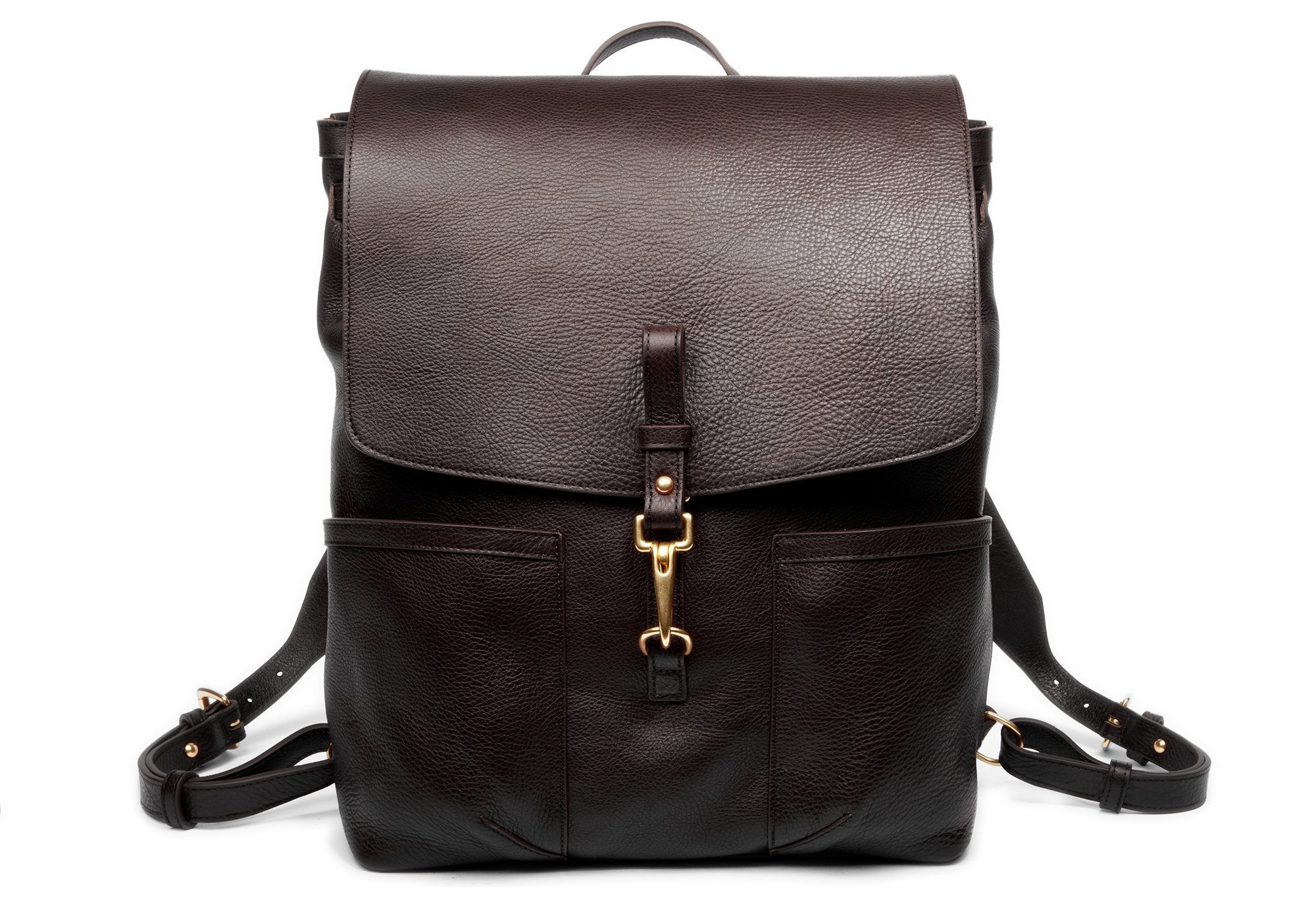 Leather Knapsack Chocolate