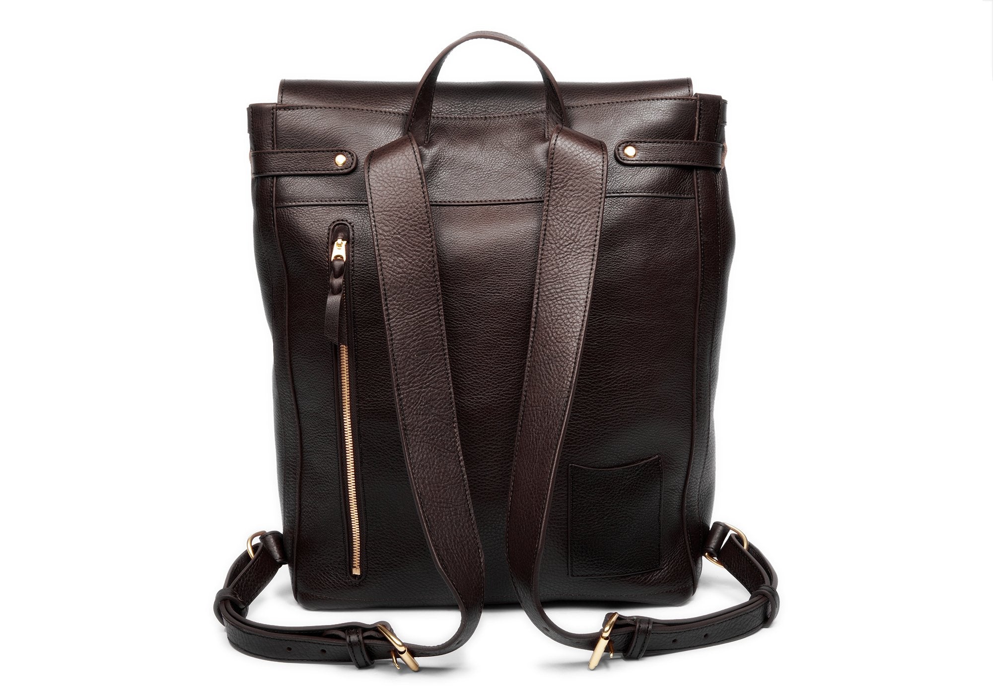 Leather Knapsack Chocolate