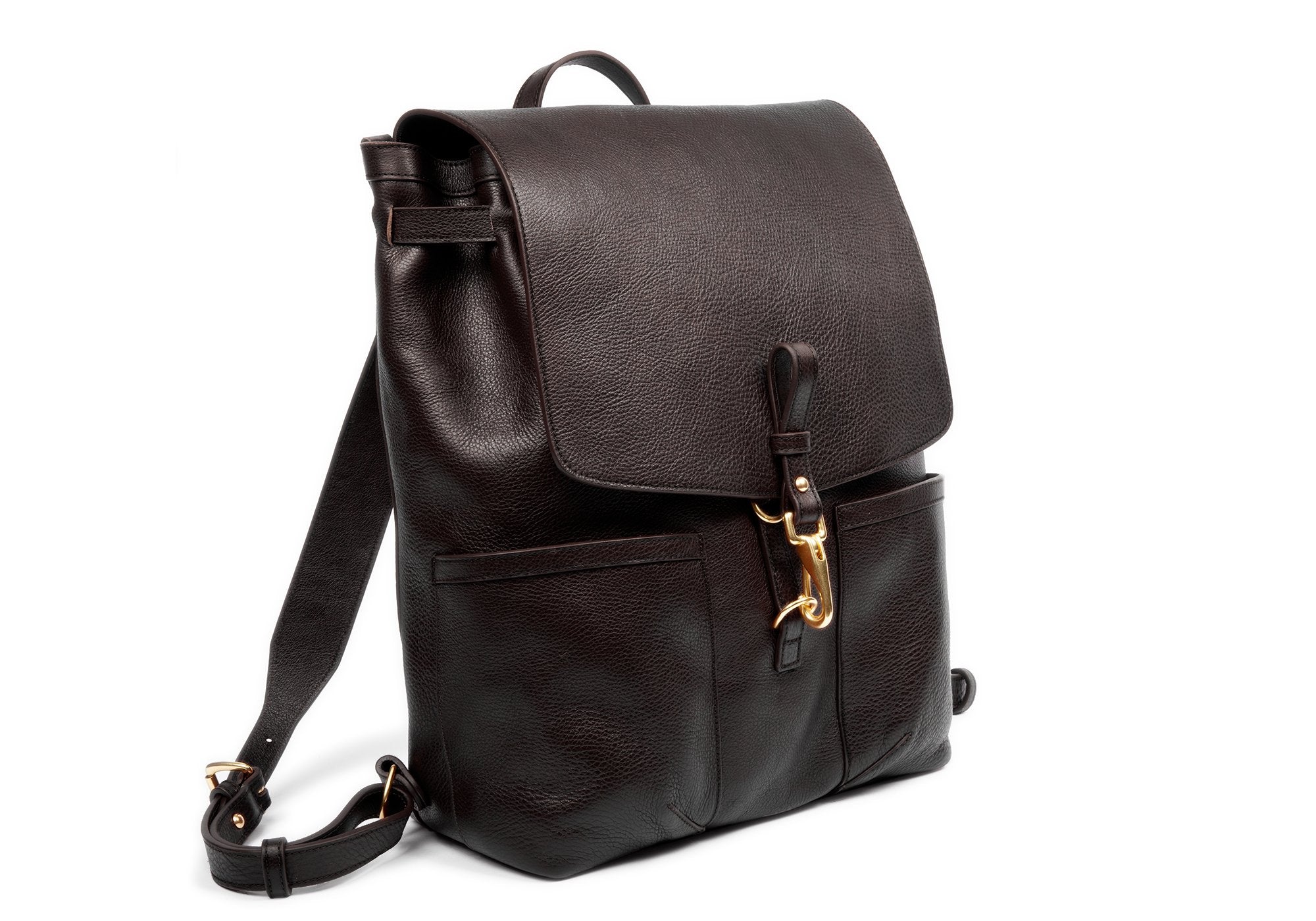 Leather Knapsack Chocolate