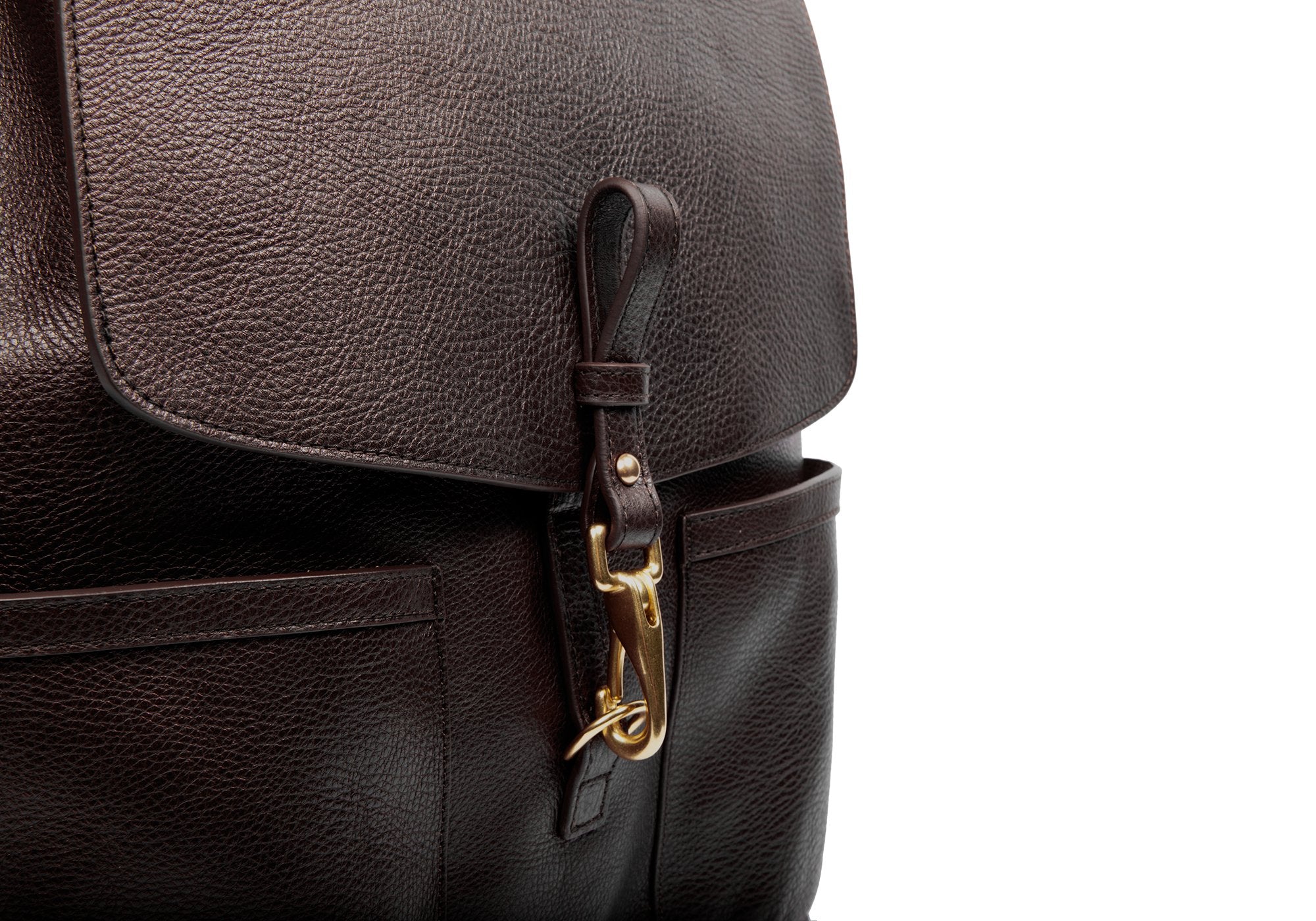 Leather Knapsack Chocolate