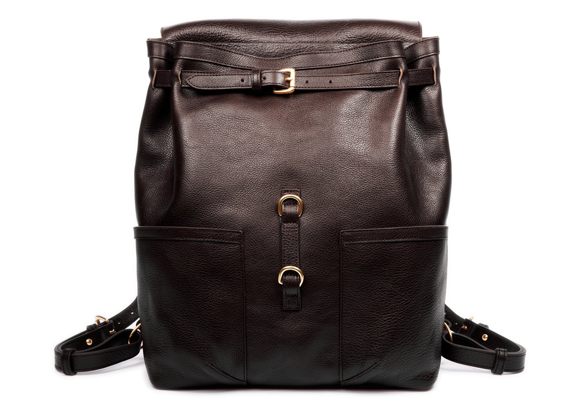 Leather Knapsack Chocolate