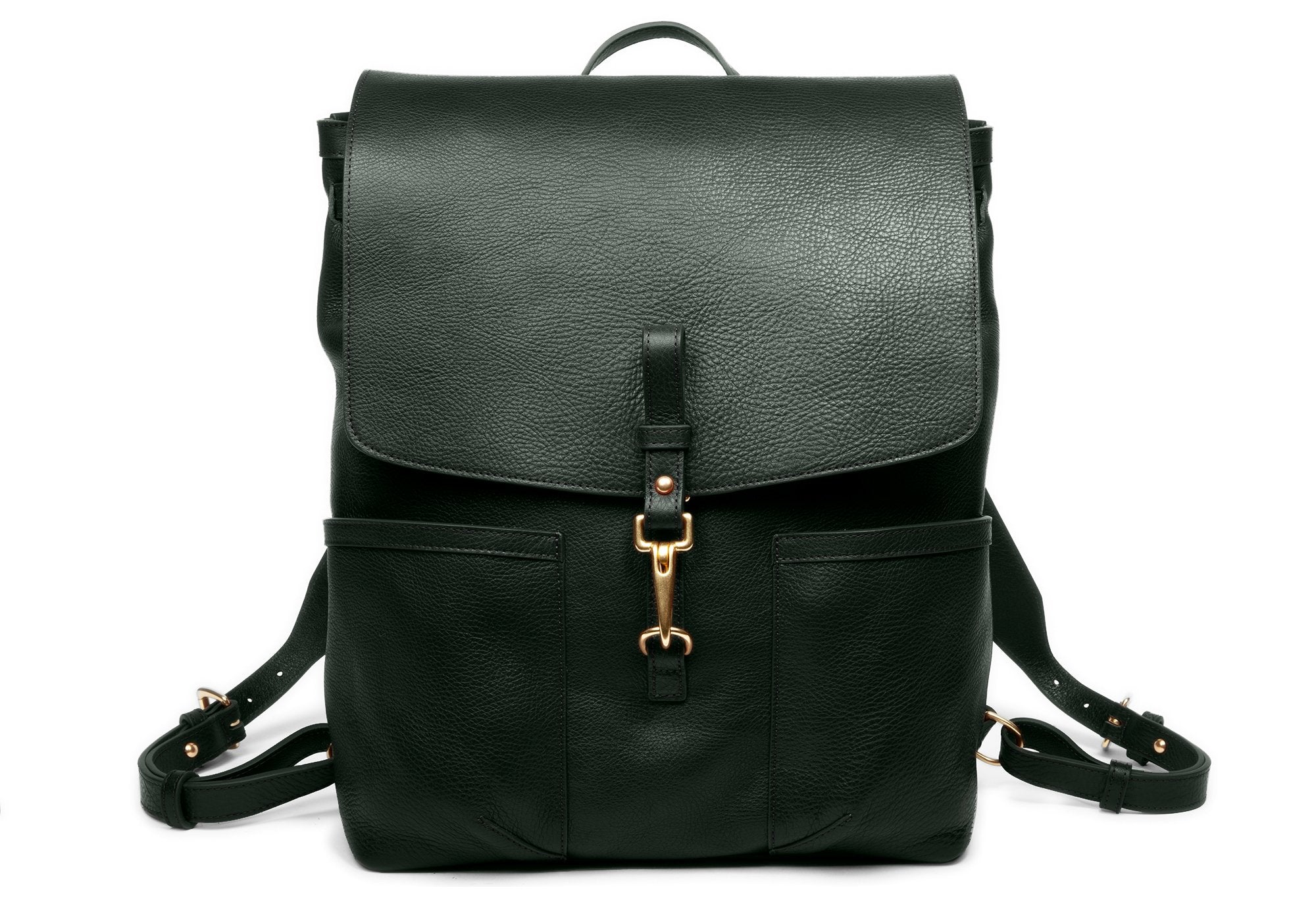 Leather Knapsack Green