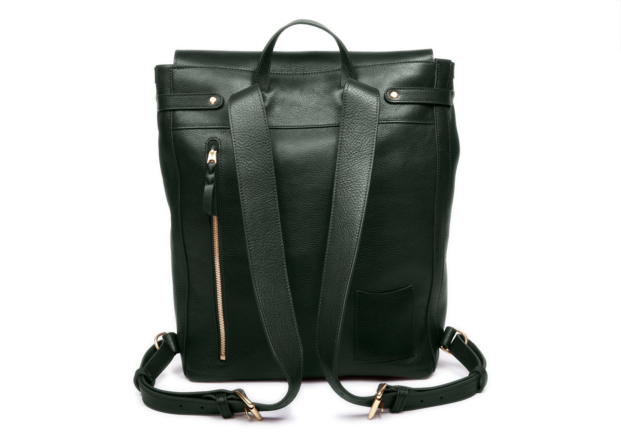 Leather Knapsack Green