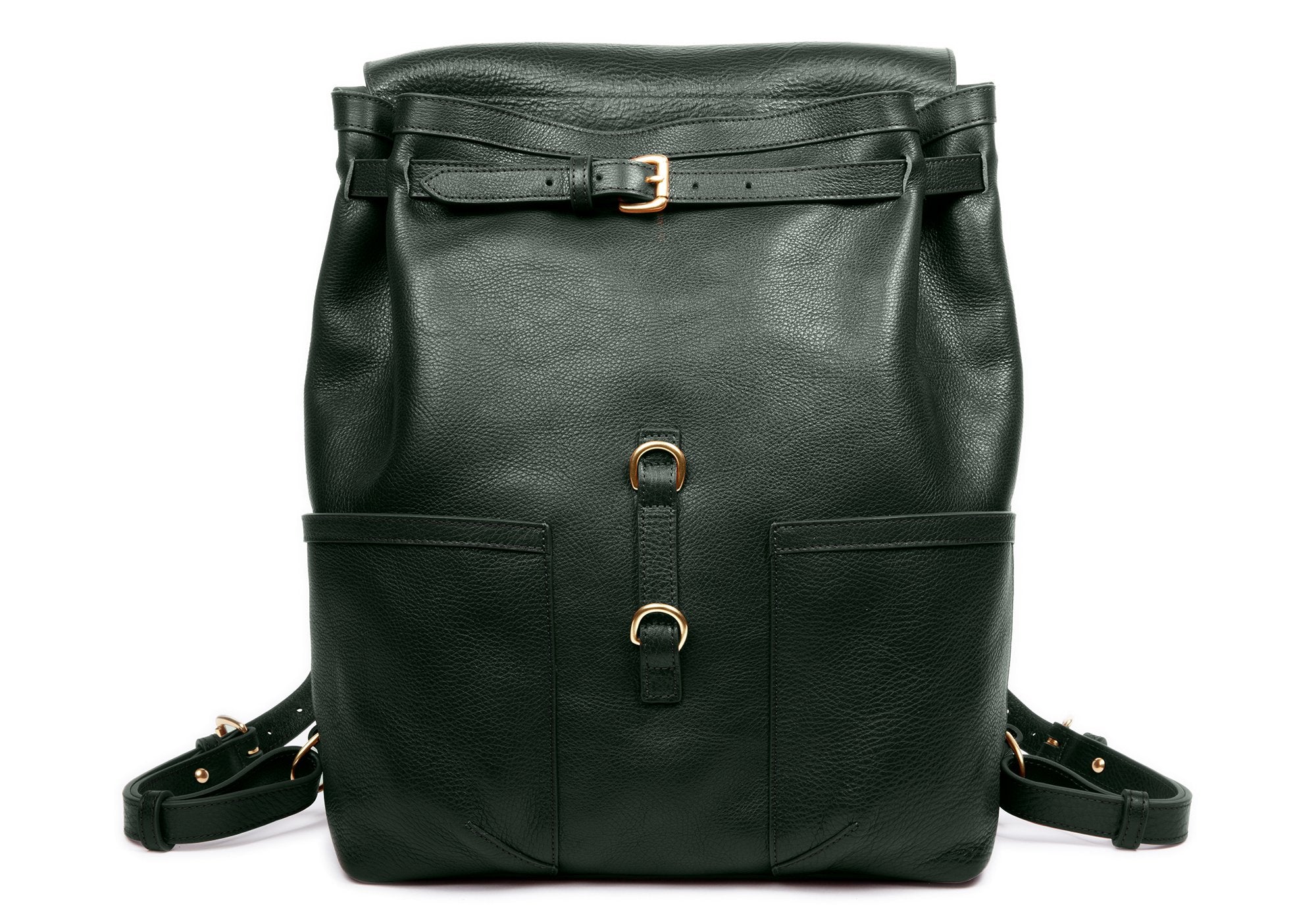 Leather Knapsack Green