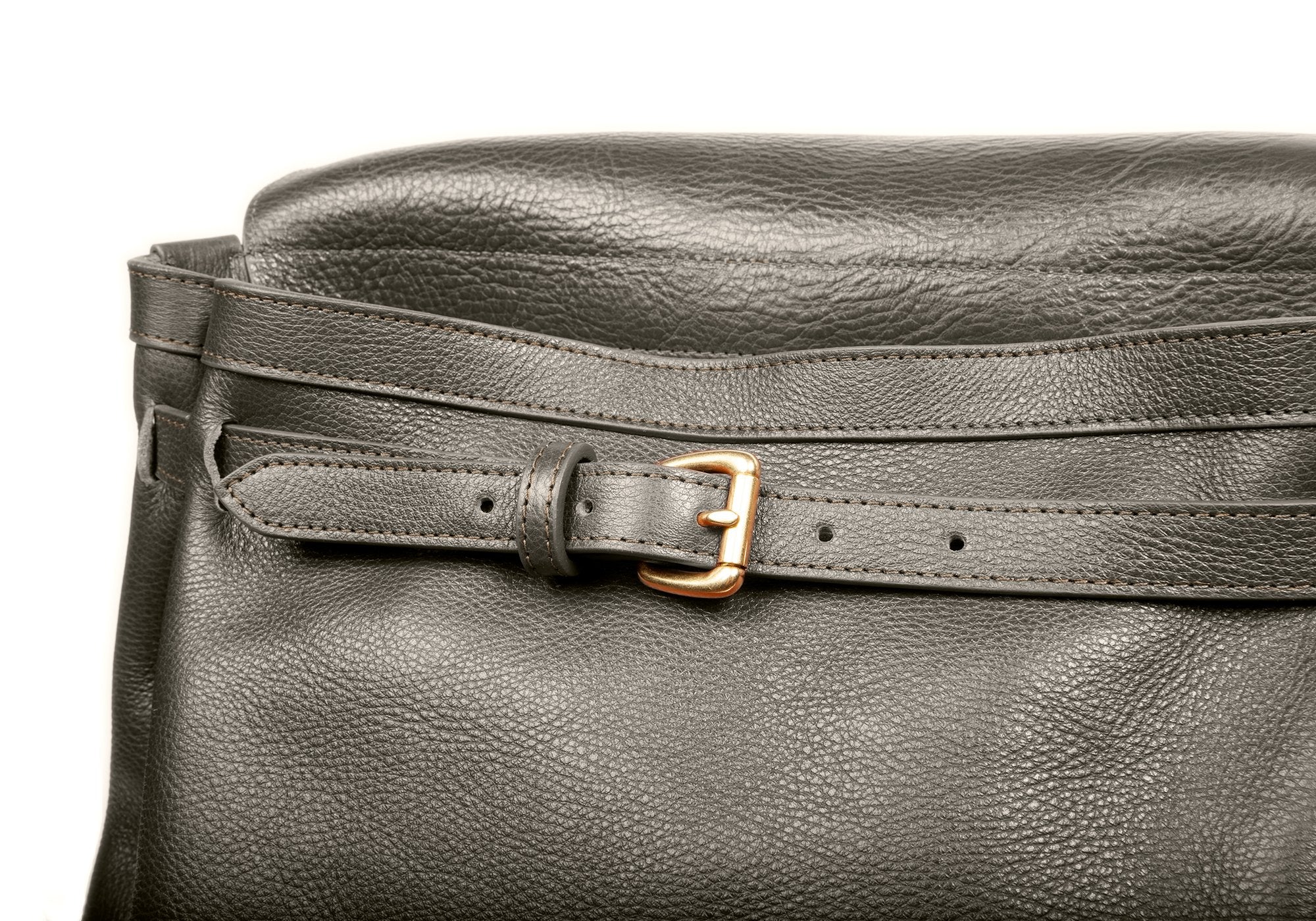 Leather Knapsack Olive