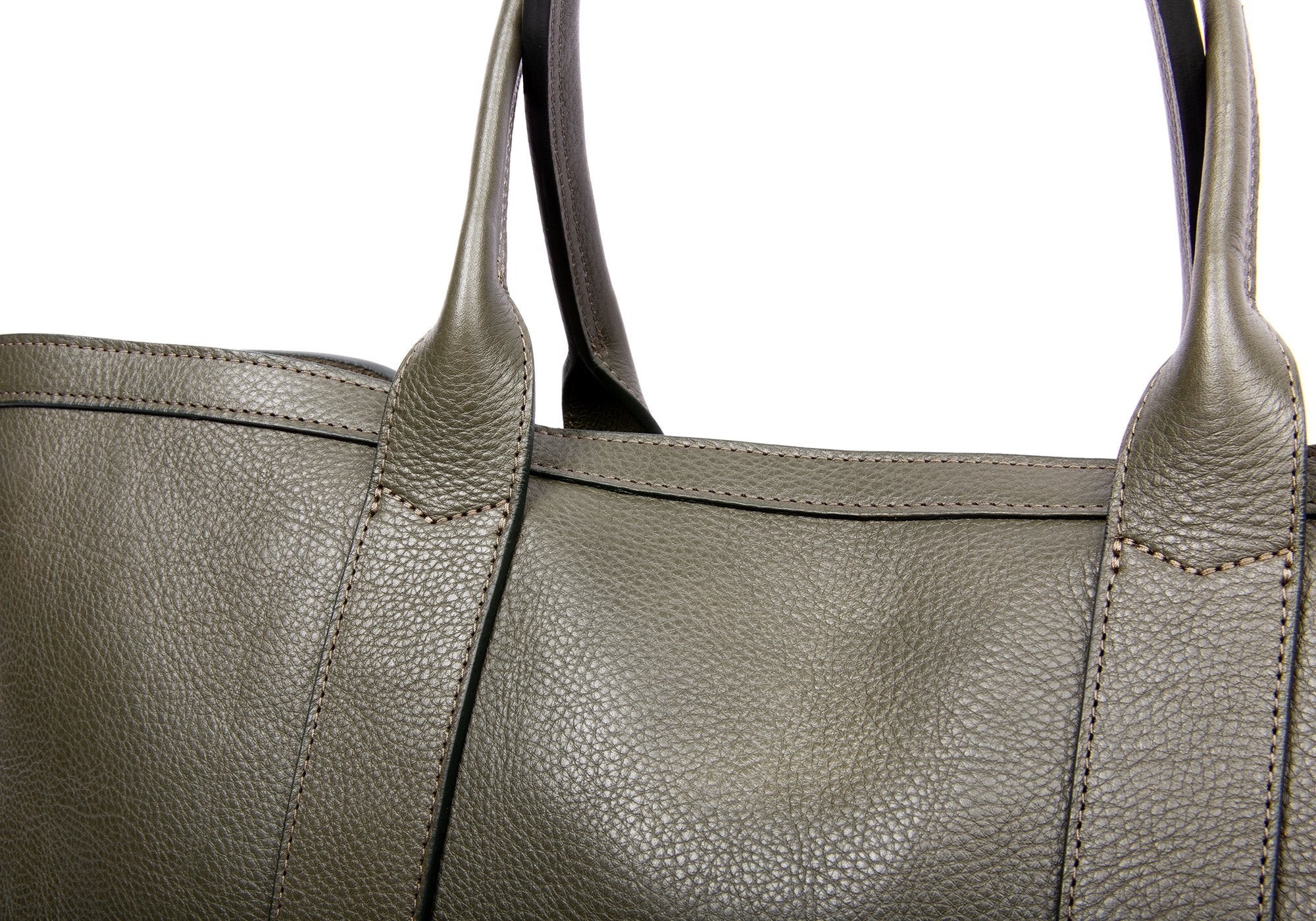 Medium Leather Tote Olive