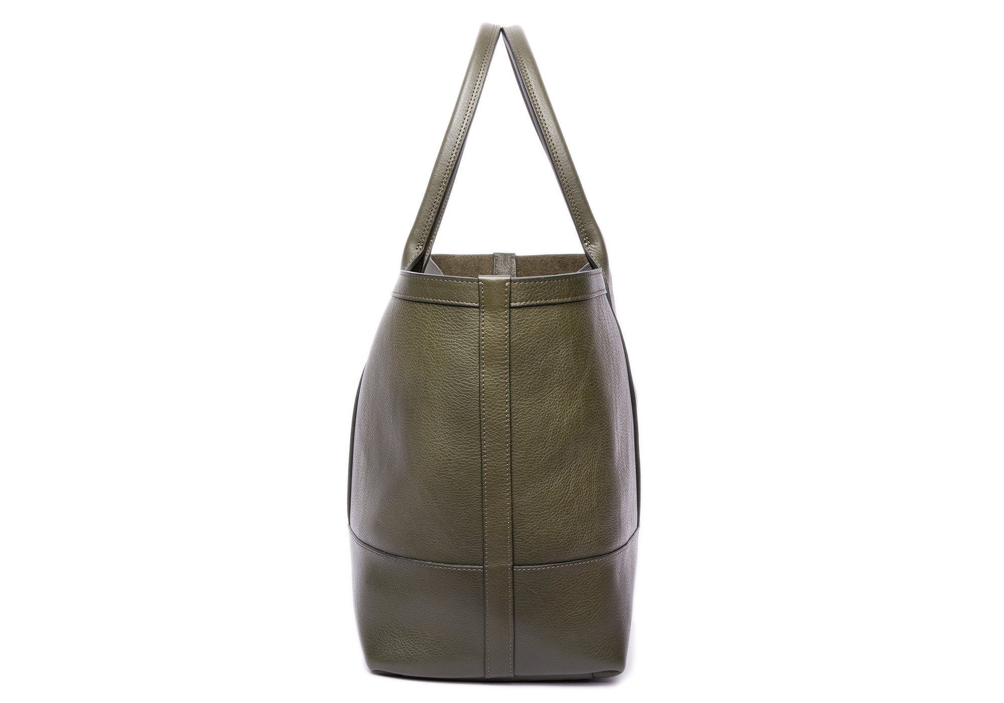 Medium Leather Tote Olive