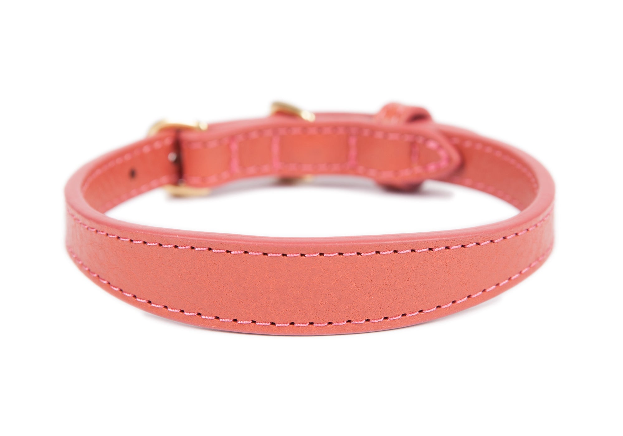 Mini Leather Dog Collar Rosewood