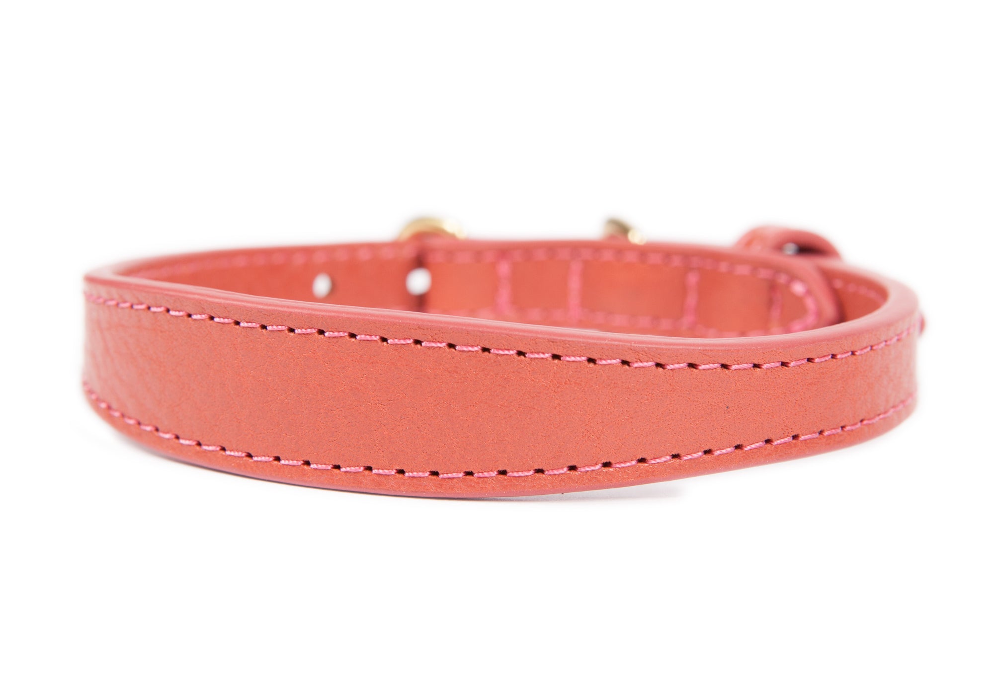 Mini Leather Dog Collar Rosewood
