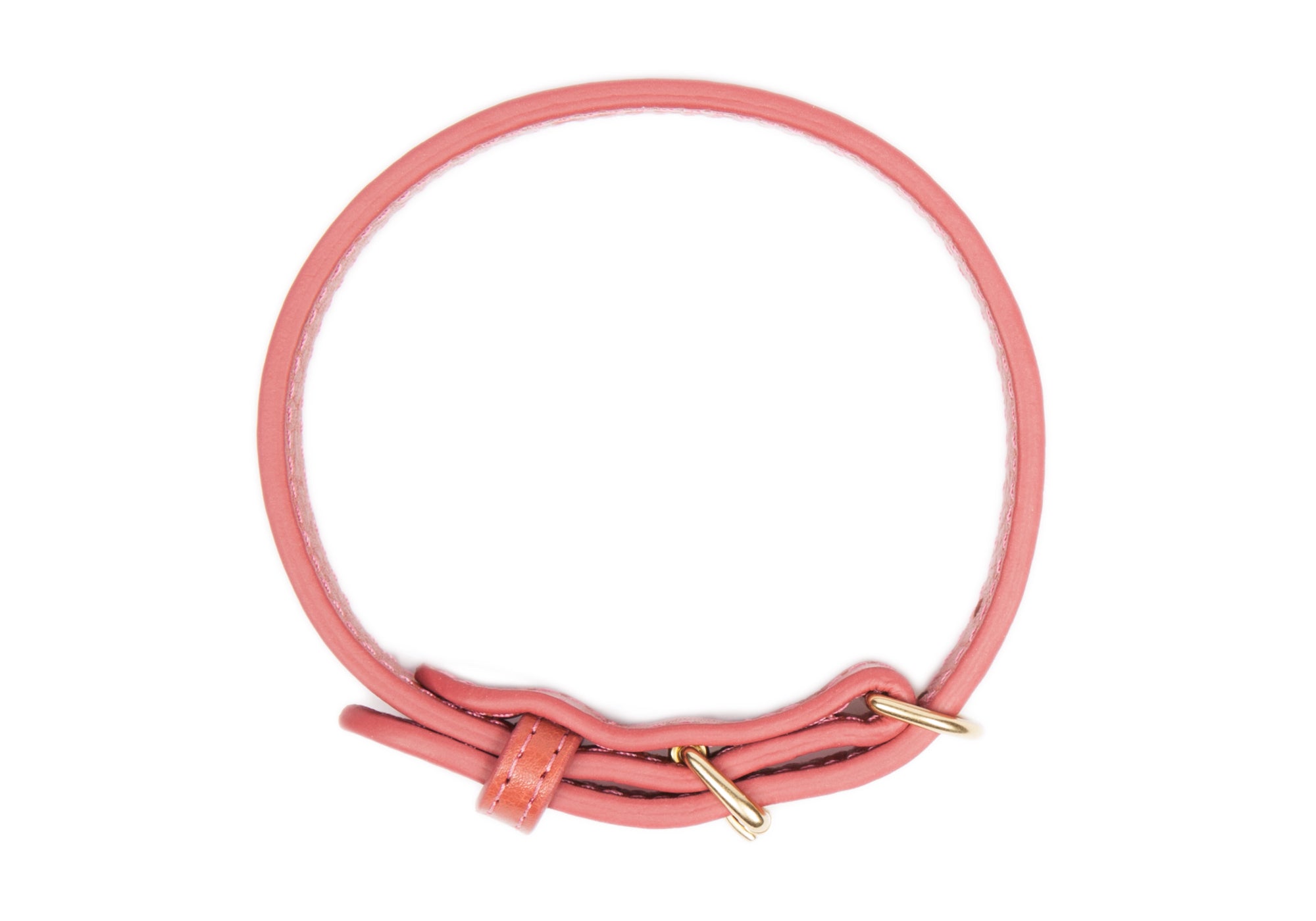 Mini Leather Dog Collar Rosewood