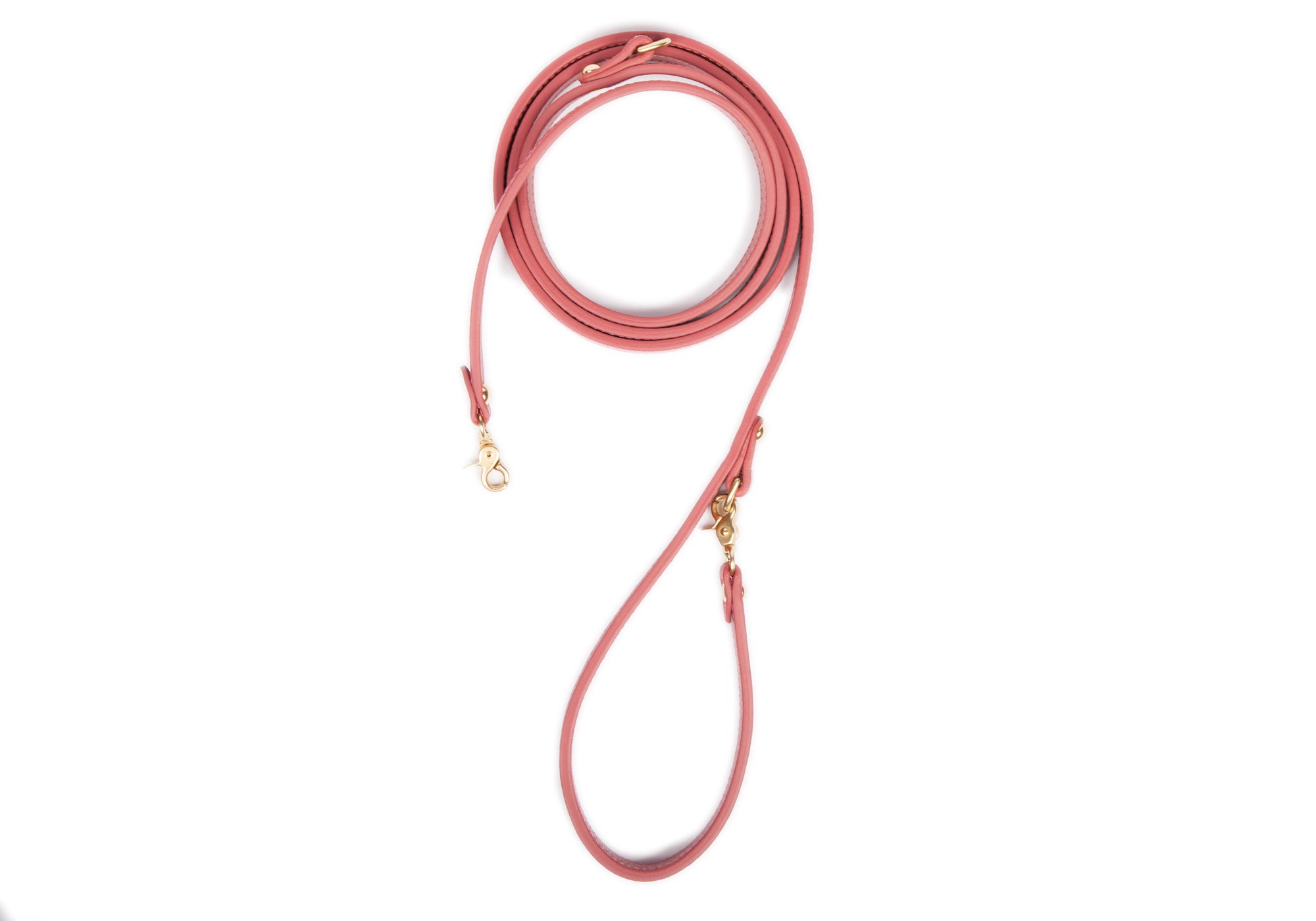 Mini Leather Dog Leash Rosewood