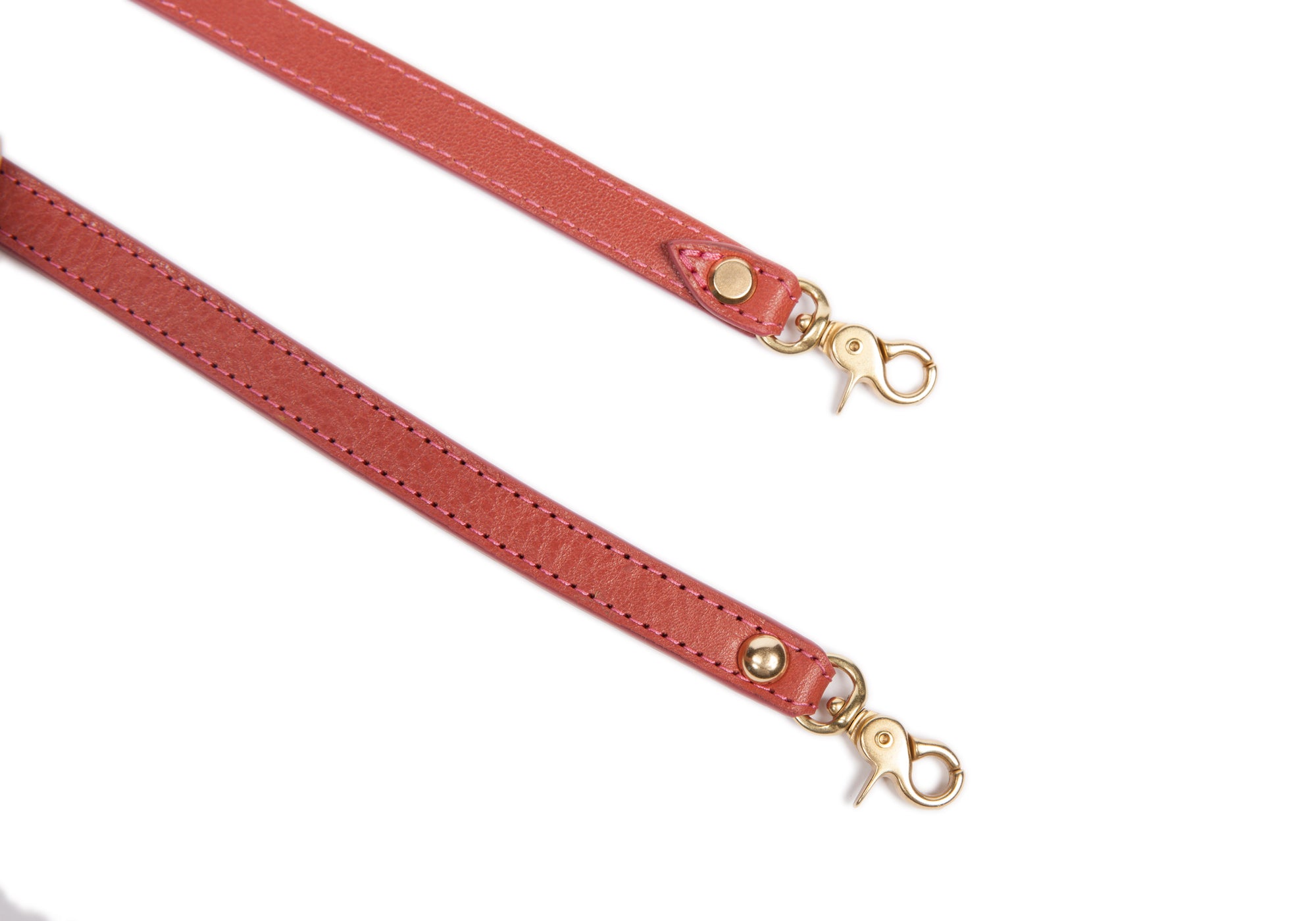 Mini Leather Dog Leash Rosewood
