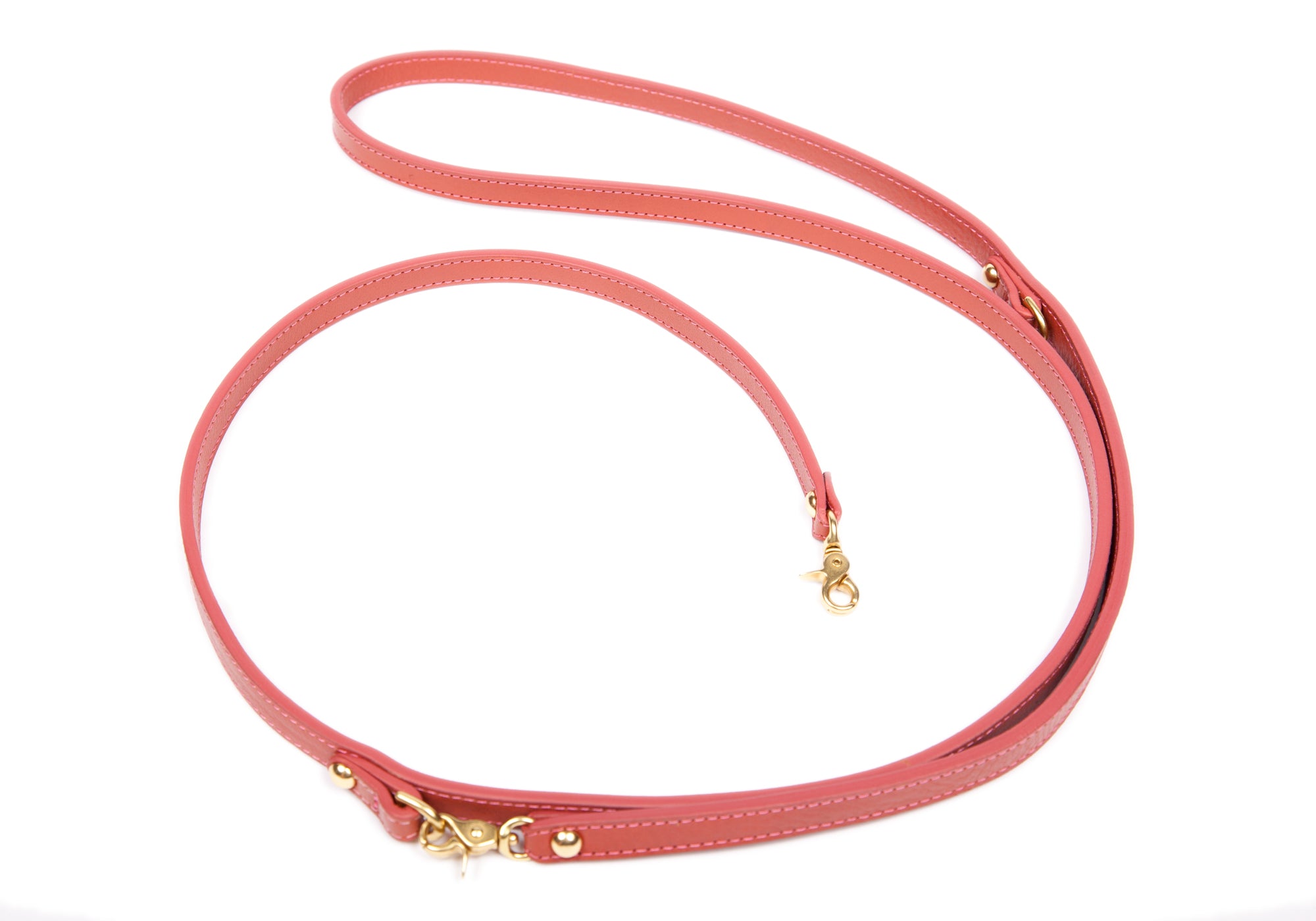 Mini Leather Dog Leash Rosewood